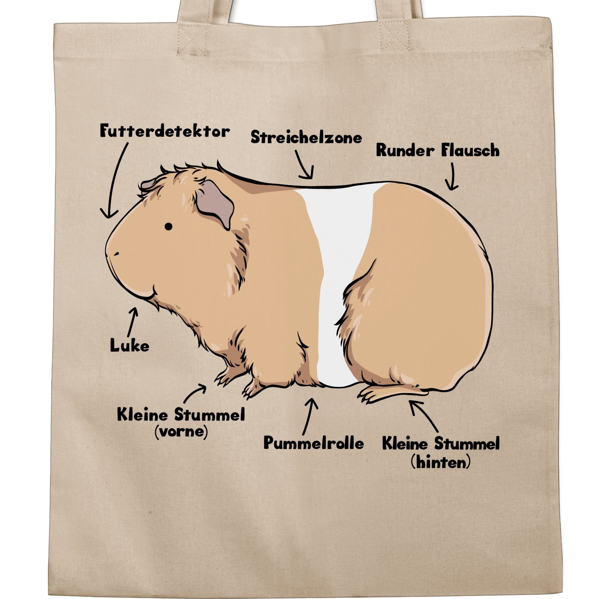 Zubehör Tiere Umhängetasche 1 Naturweiß Shirtracer Meerschwein Anatomie,