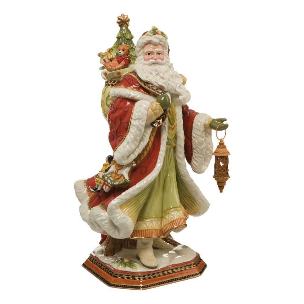 Goebel Weihnachtsmann Fitz and Floyd Santa mit Laterne, Elegantes,  zeitloses Design