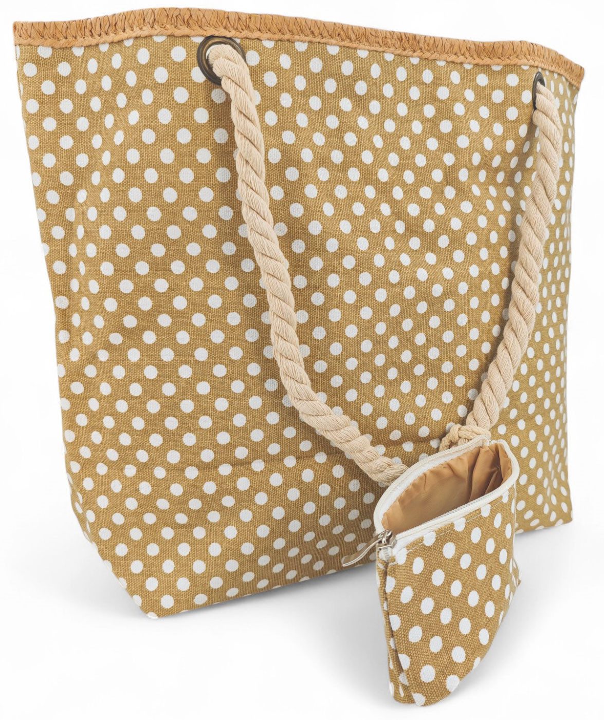 styleBREAKER Strandtasche Strandtasche mit Punkte Muster (1-tlg)