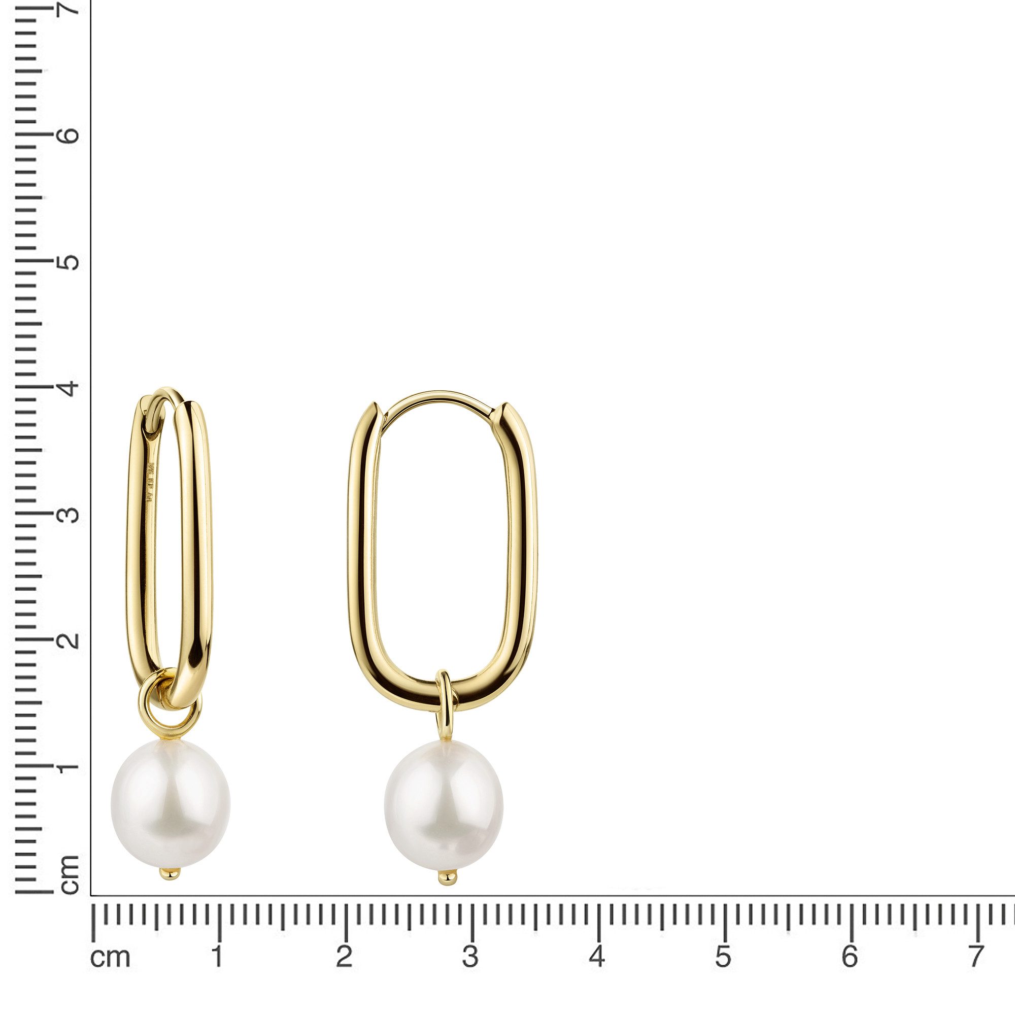 CELESTA Paar Creolen 925 Sterling Silber vergoldet Perle günstig online kaufen