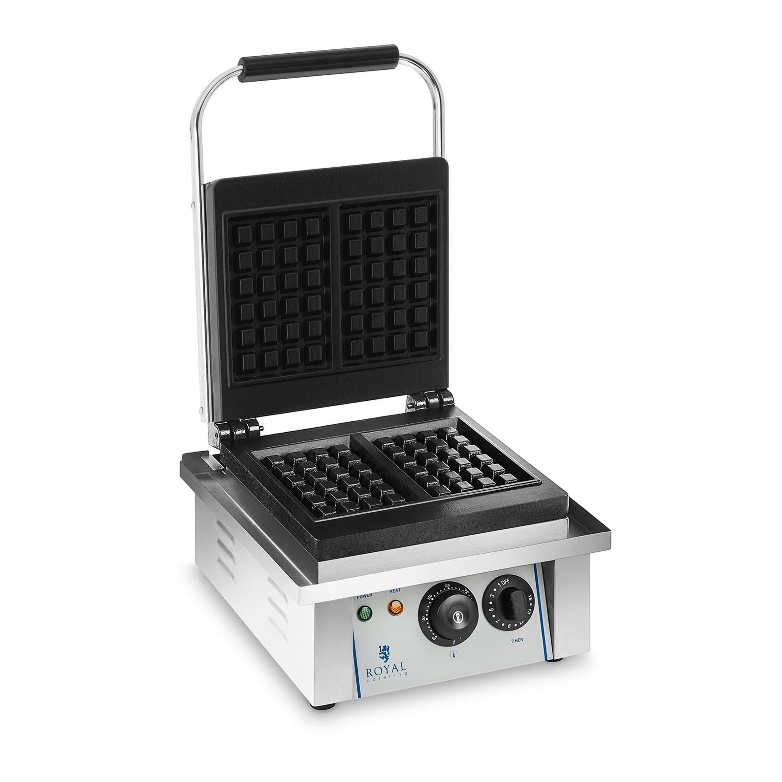 Waffeleisen Waffelautomat Waffelgerät belgische Waffeln 2000W Edelstahl Gastro