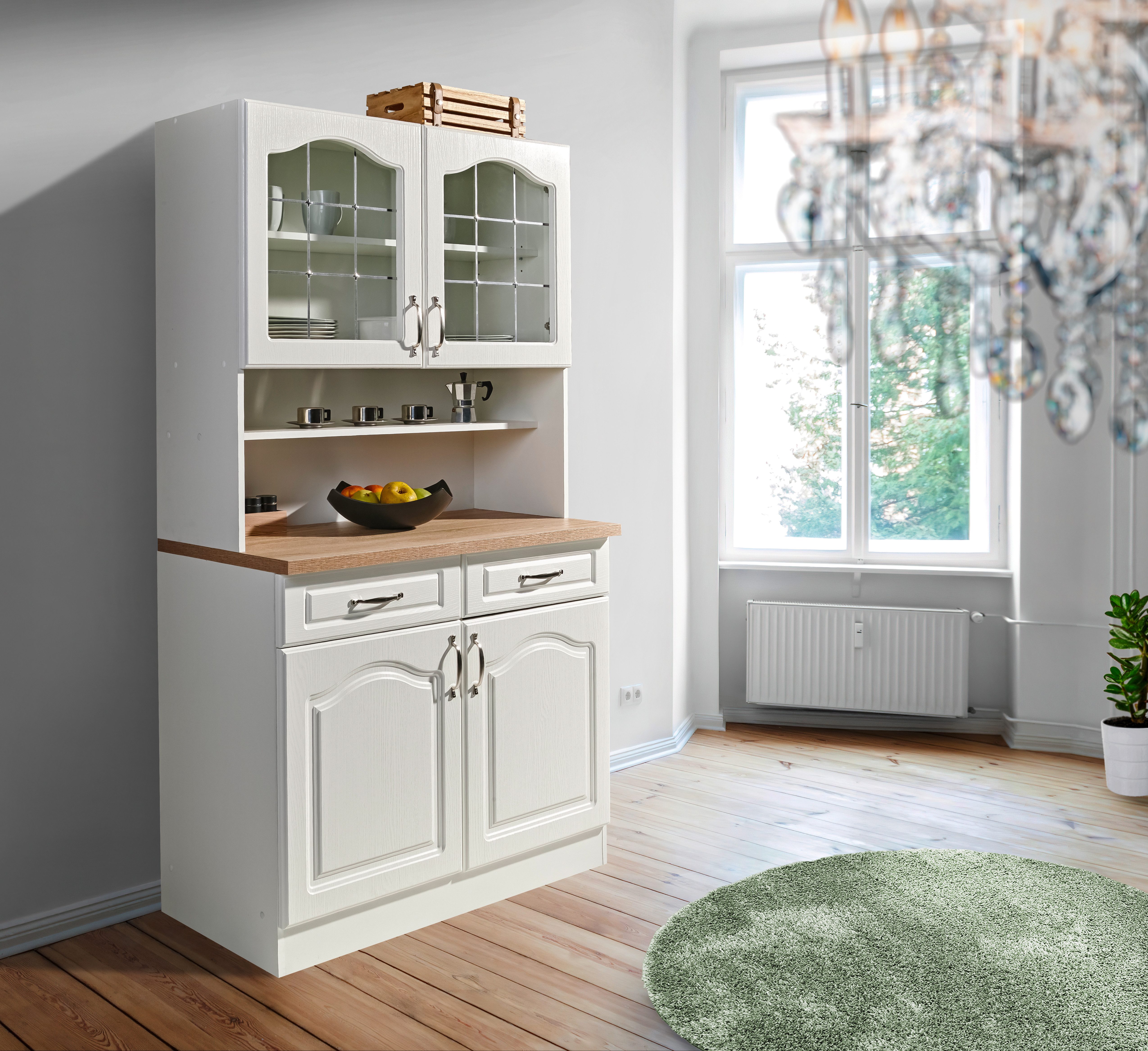 wiho Küchen Küchenbuffet "Linz", 100 cm breit, in Landhaus-Optik günstig online kaufen