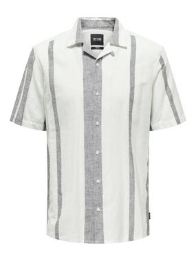 ONLY & SONS Kurzarmhemd ONSCAIDEN SS STRIPE LINEN RESORT NOOS