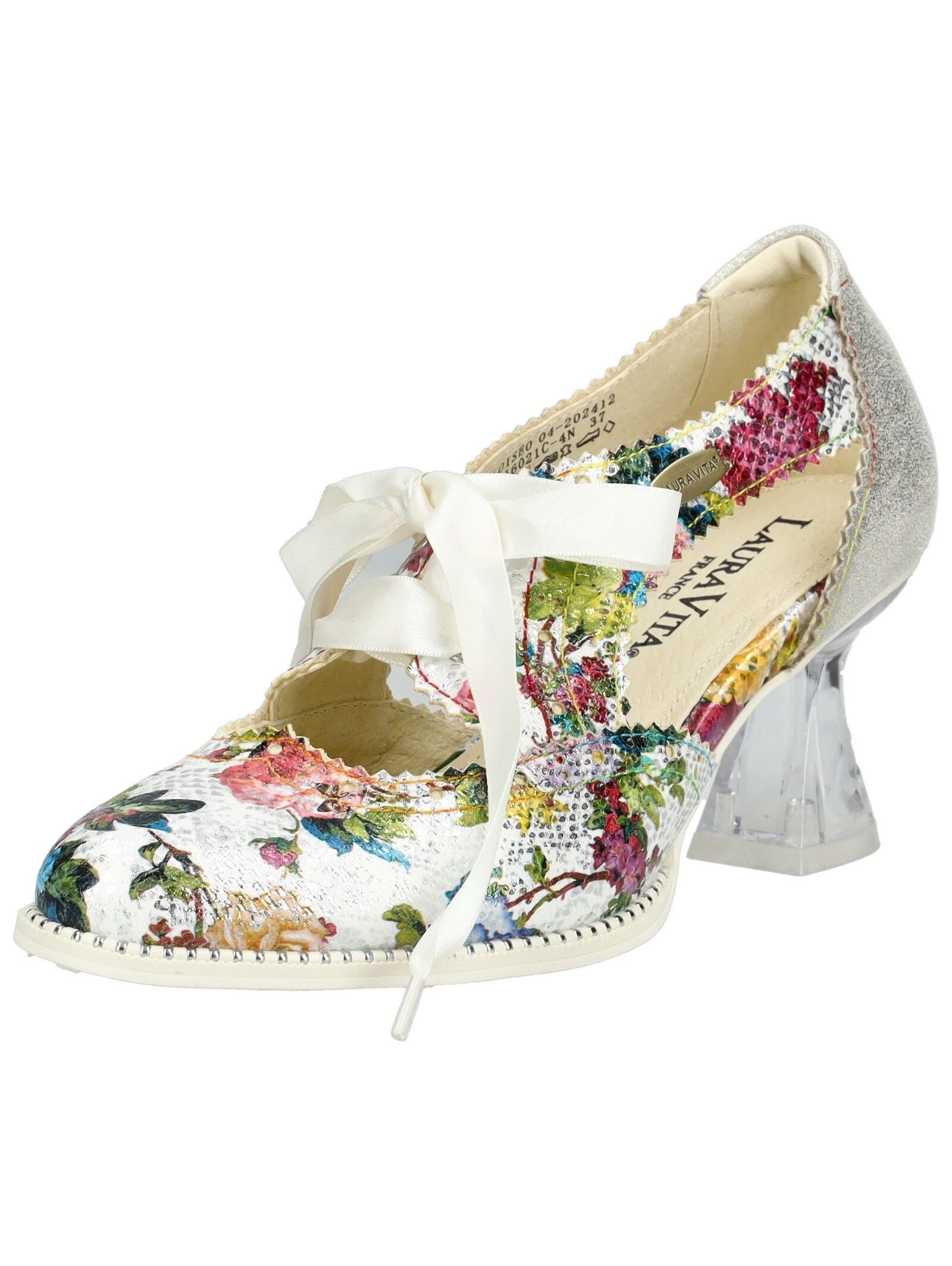 LAURA VITA Pumps Leder/Textil Schnürpumps günstig online kaufen