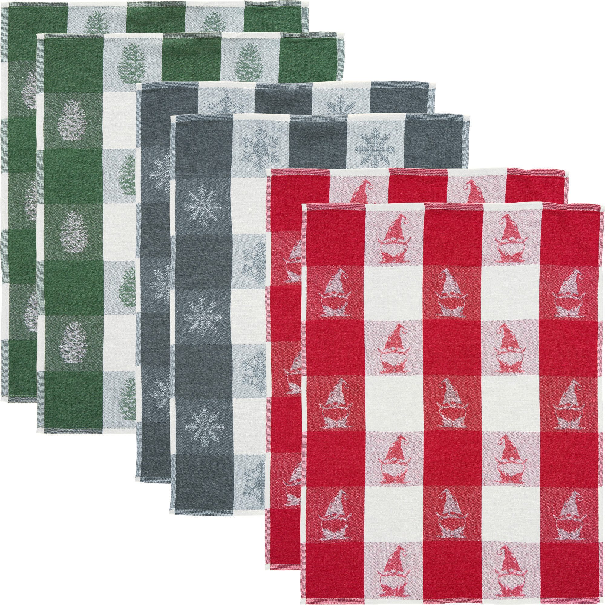 Erwin Müller Geschirrtuch Geschirrtuch "Winter" 6er-Pack, Halbleinen Motiv günstig online kaufen