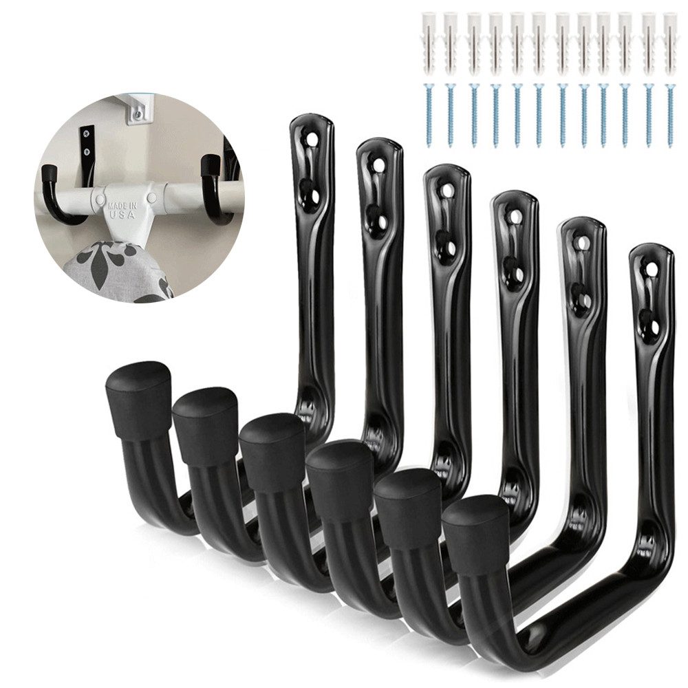 NUODWELL Wandhaken 6 Stück Garagenhaken, Robuste Wandhalterung J-Haken, Kap günstig online kaufen