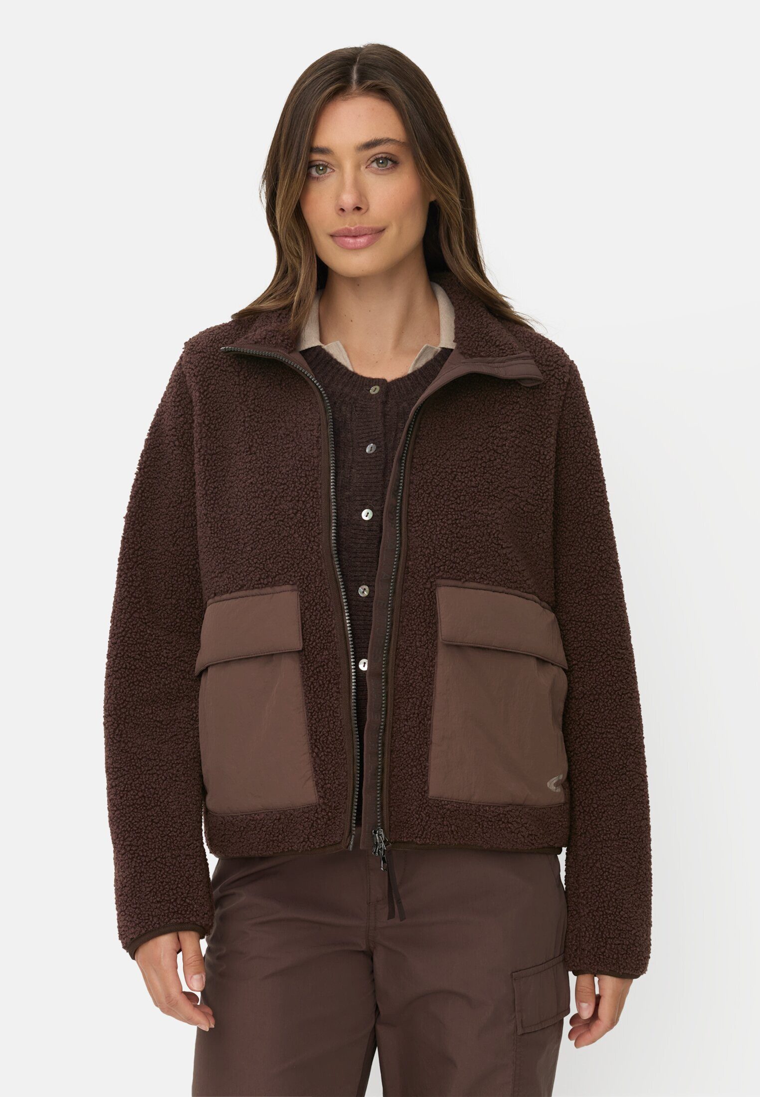 camel active Kurzjacke mit Innentasche Langarm