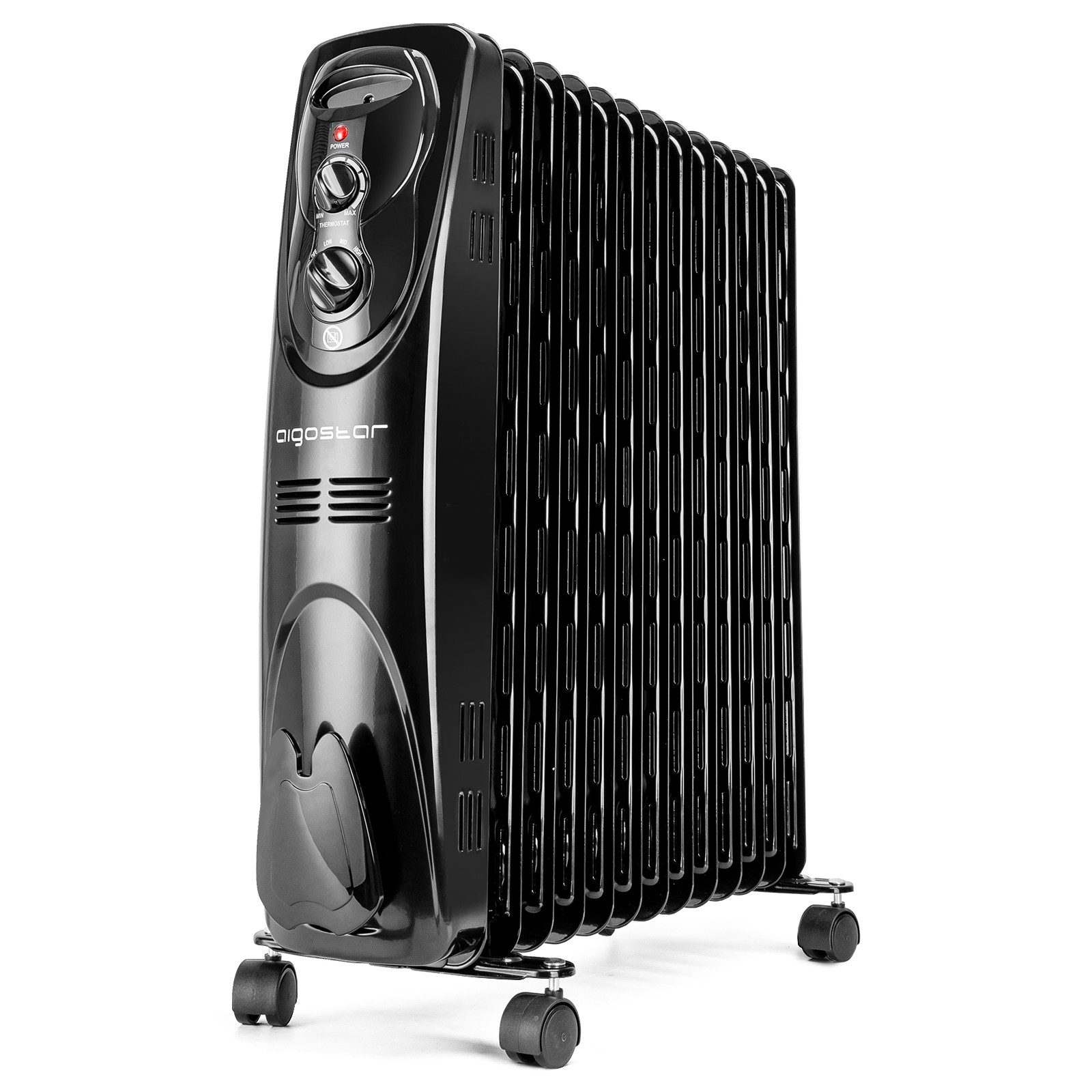 Aigostar Ölradiator 13 Rippen Energiesparend Elektroheizung Radiator Elektrisch Heizgeräte, 2500 W, Energiesparend, 3 Heizstufen, Thermostat, Kipp & Überhitzungsschutz