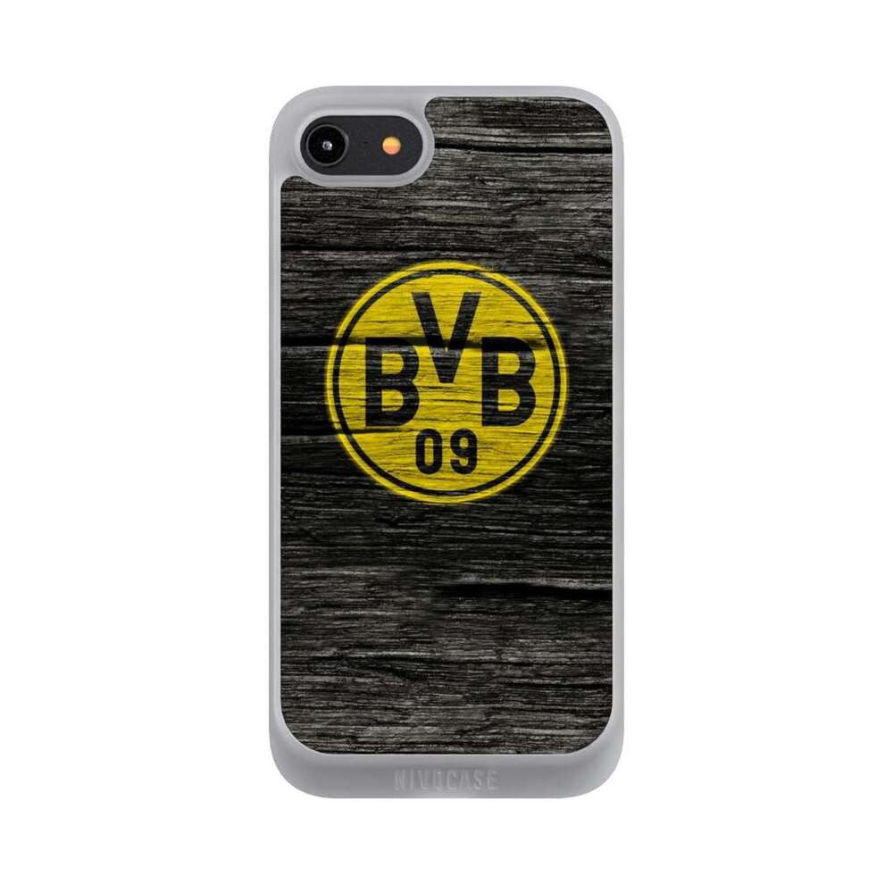 NIVOCASE Handyhülle Borussia Dortmund BVB Holzoptik BVB Holzoptik, Apple iPhone 7 Handyhülle Hülle NIVOpure Case Frozen