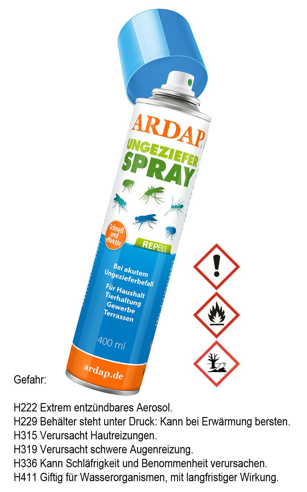 Insektenspray ARDAP Repell Ungezieferspray 400 ml