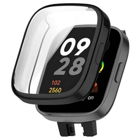 Wigento Smartwatch-Hülle Full TPU Watch Schwarz für Xiaomi Redmi Watch 3 Cover Etui Schutzhülle