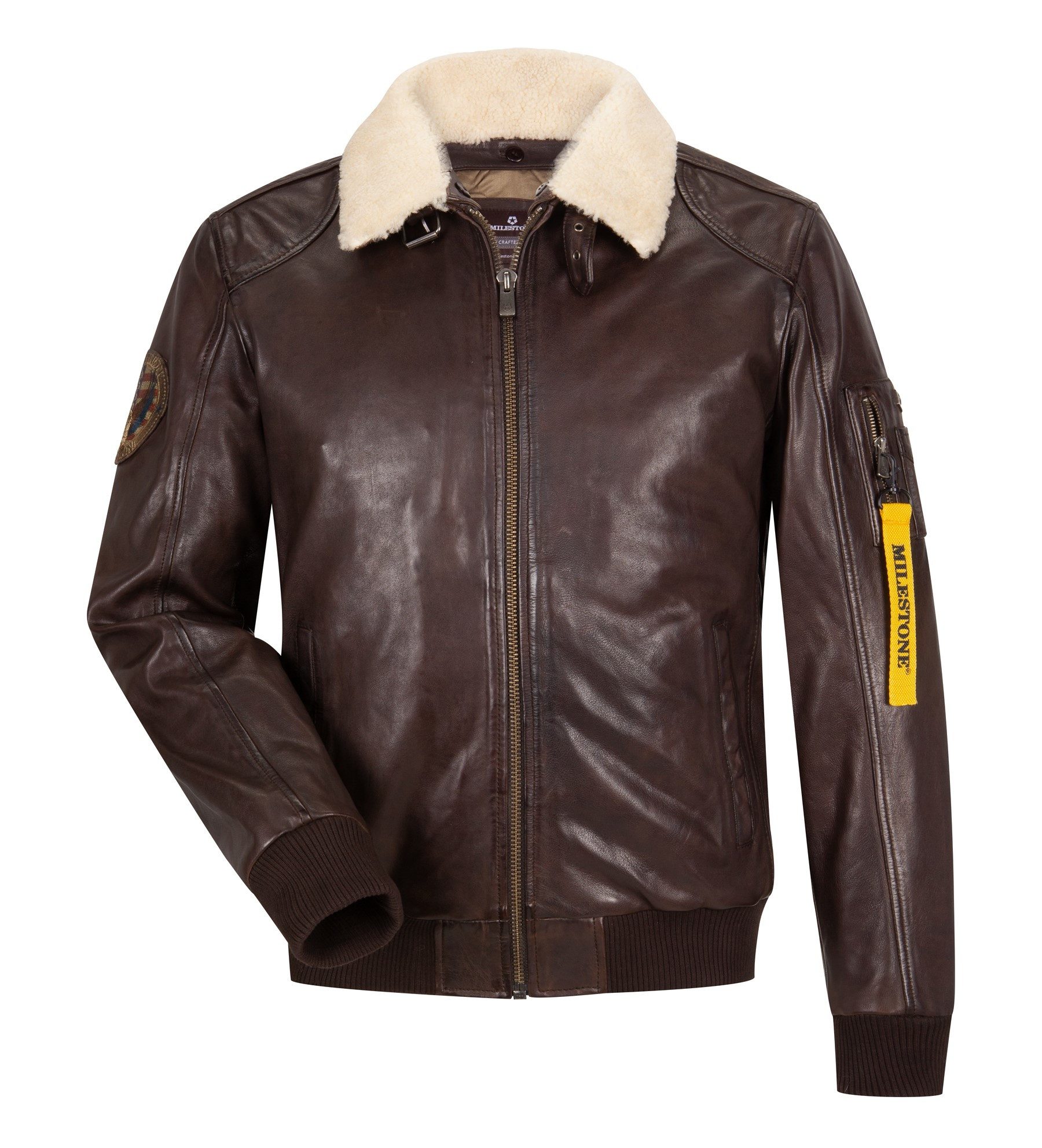 Milestone Lederjacke MSTom Pilotenjacke aus Lammleder günstig online kaufen