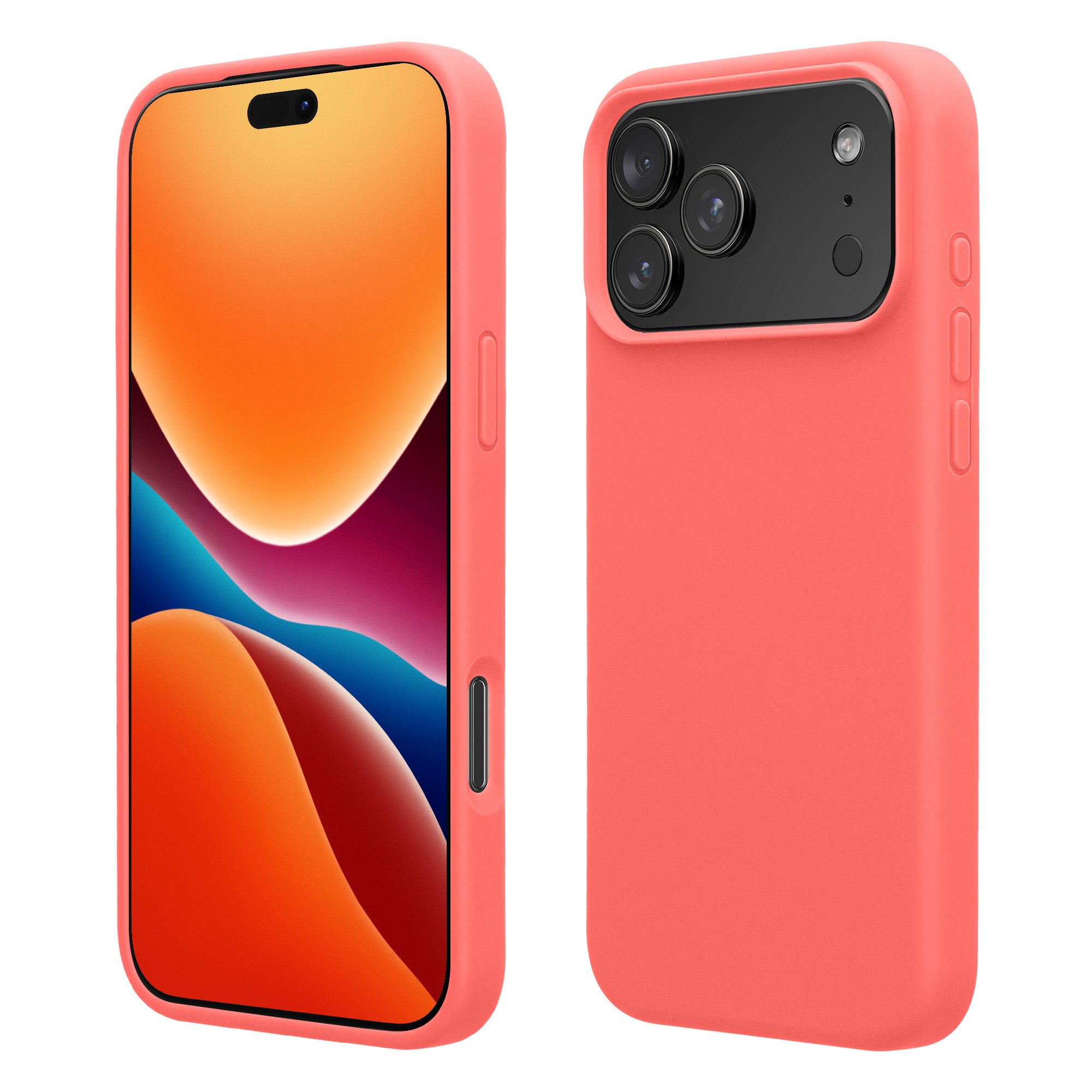 kwmobile Smartphone-Hülle Handyhülle für Apple iPhone 18 Pro / iPhone 17 Pro Hülle, Weiches Handy Silikon Case - Schutzhülle Cover