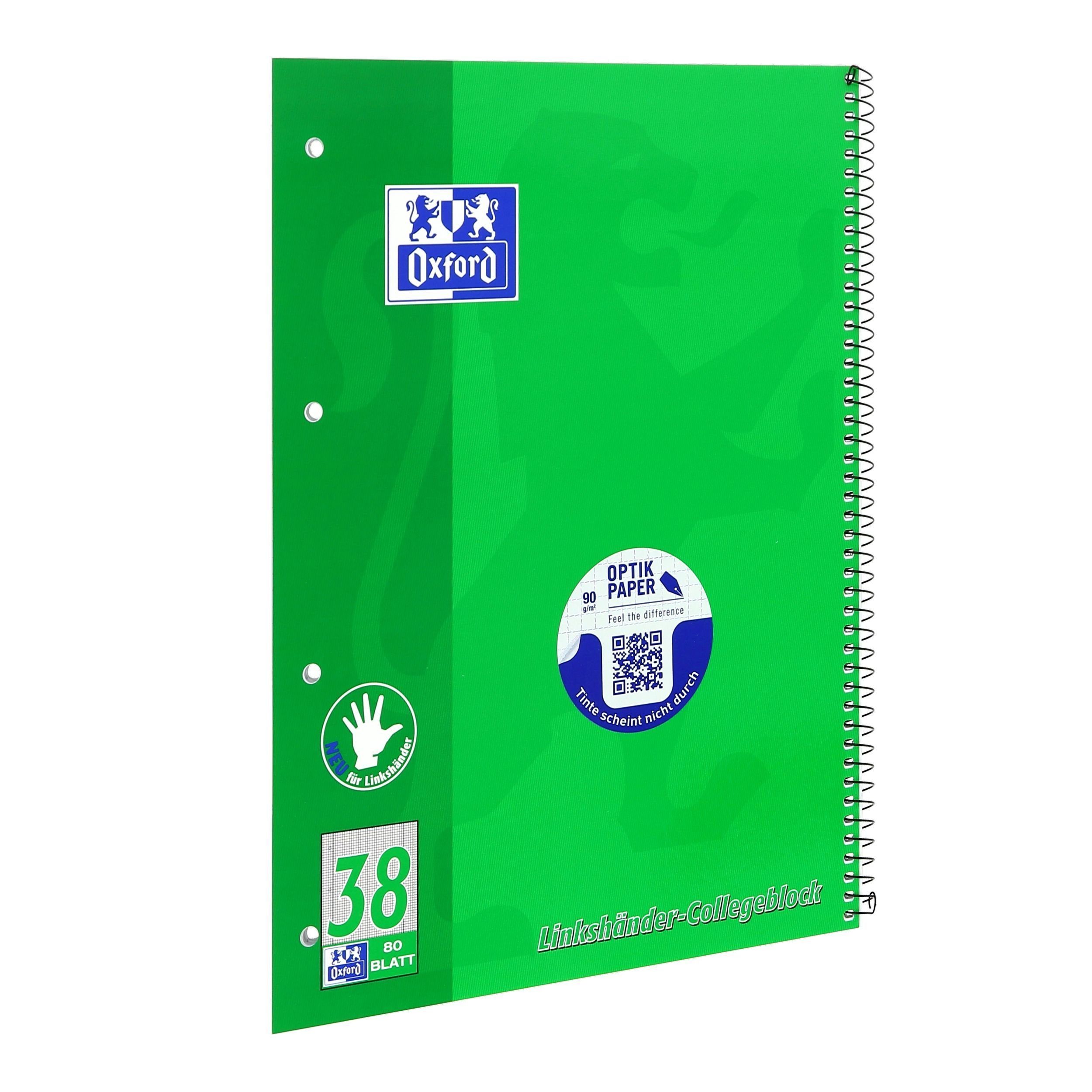 Collegeblock 100050405 Collegeblock Lin.38 - A4+, 80 Blatt, 90 g/qm, 4-fach Lochung