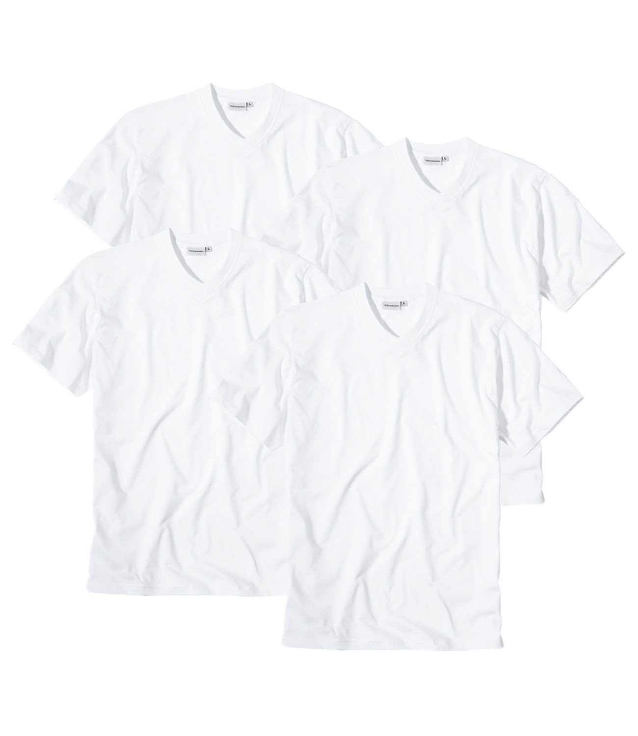 Wäsche/Bademode Unterhemden GÖTZBURG Unterziehshirt V-Neck T-Shirt (4 Stück), ohne Seitennaht