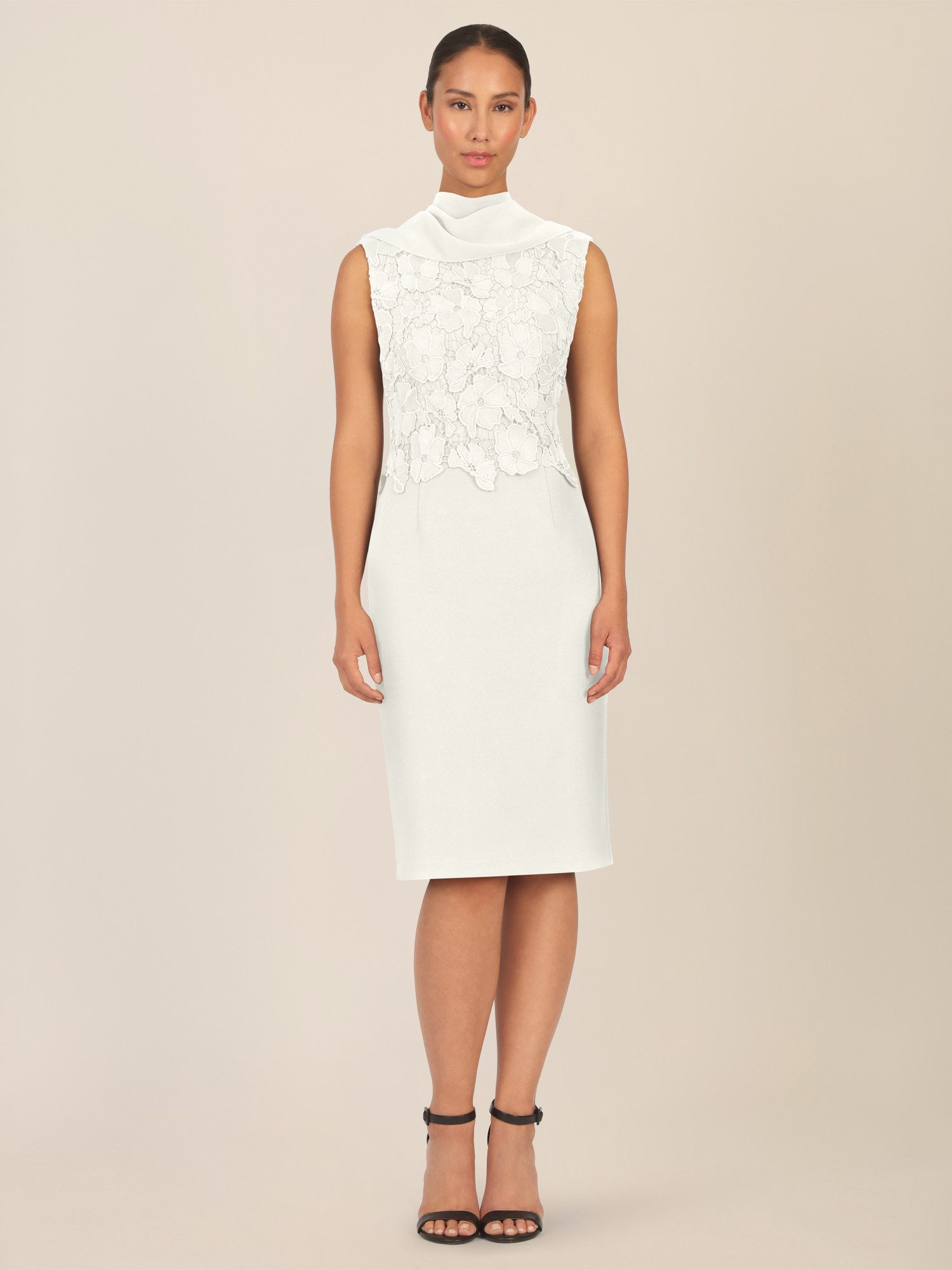 Apart Abendkleid in Lagenoptik mit Spitzenborte günstig online kaufen