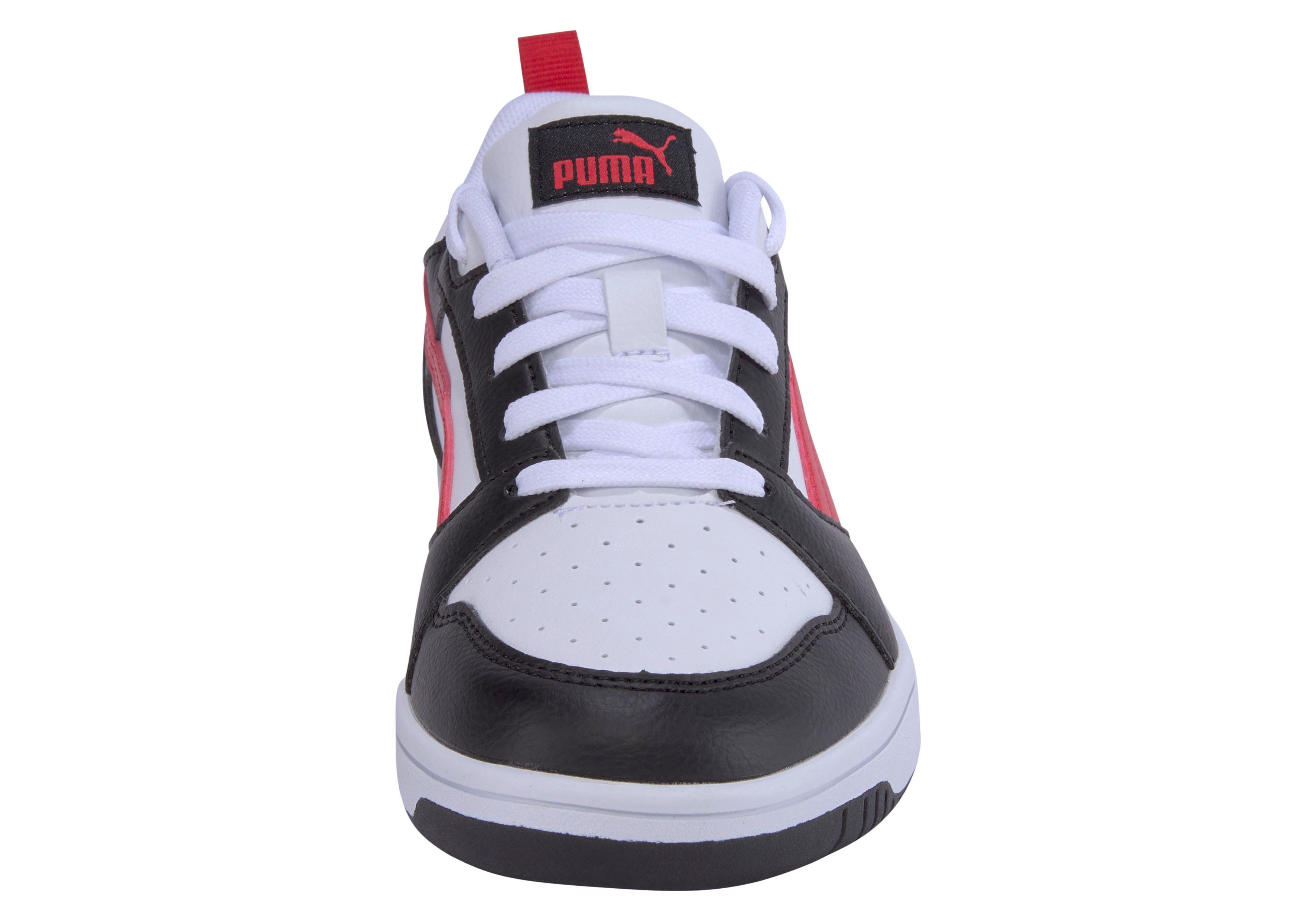 PUMA REBOUND V6 Red-PUMA PS White-For Time PUMA All Black Sneaker LO