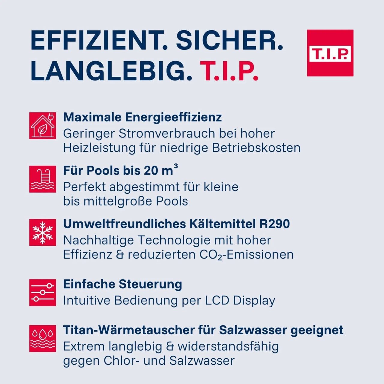 T.I.P. Pool-Wärmepumpe T.I.P. Pool-Wärmepumpe STEAM 25, für Pools bis 20