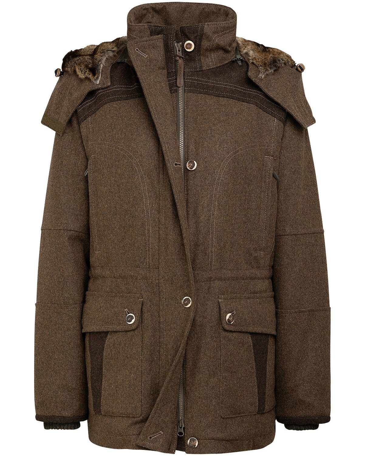Rascher Outdoorjacke Damen Lodenjacke Prestige Drückjagd & Treibjagd, Freizeit