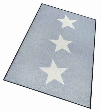 Läufer Stars, wash+dry by Kleen-Tex, rechteckig, Höhe: 7 mm, Schmutzfangläufer, Motiv Sterne, rutschhemmend, waschbar