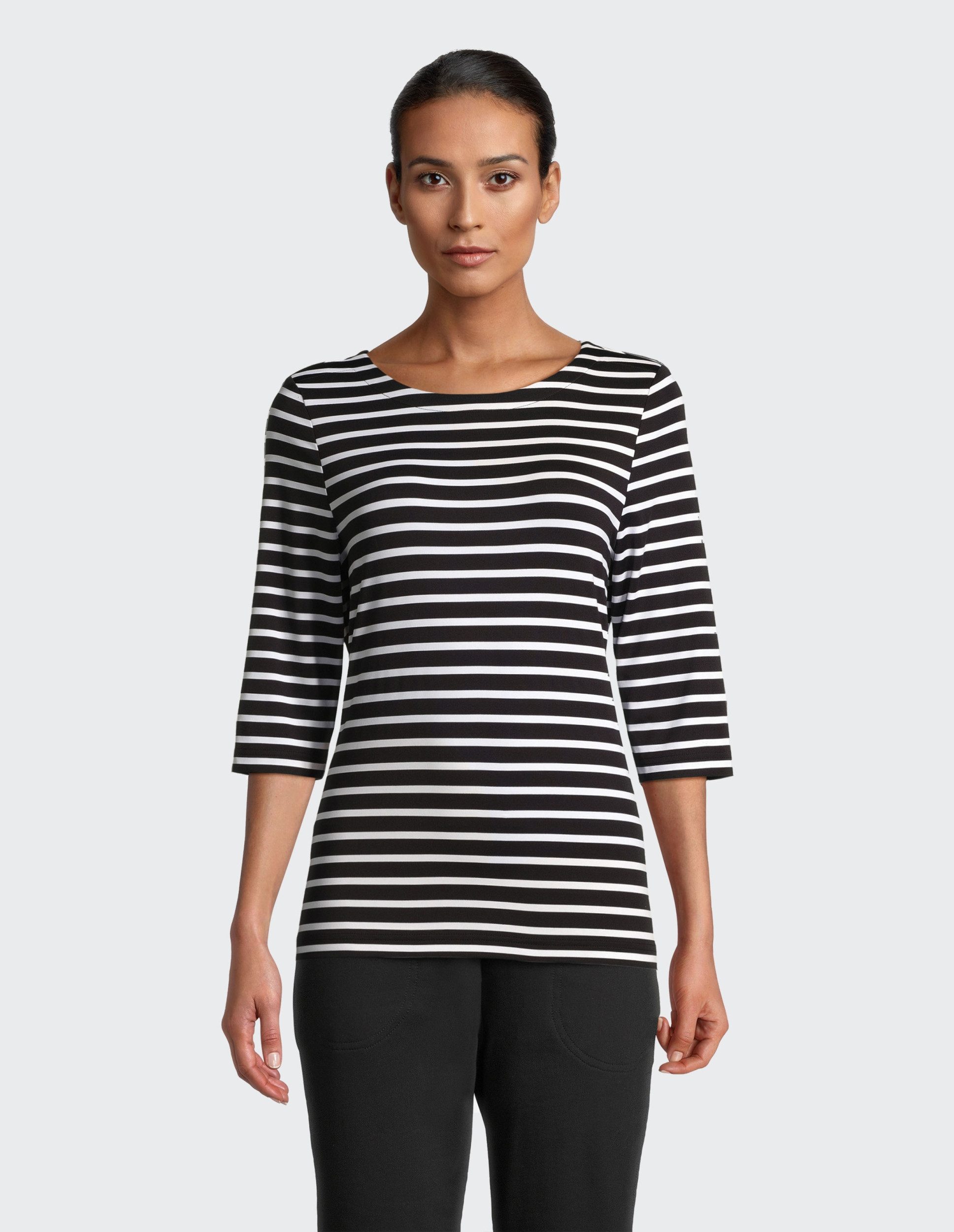 Joy Funktionsshirt CARINA T-Shirt white/black stripes