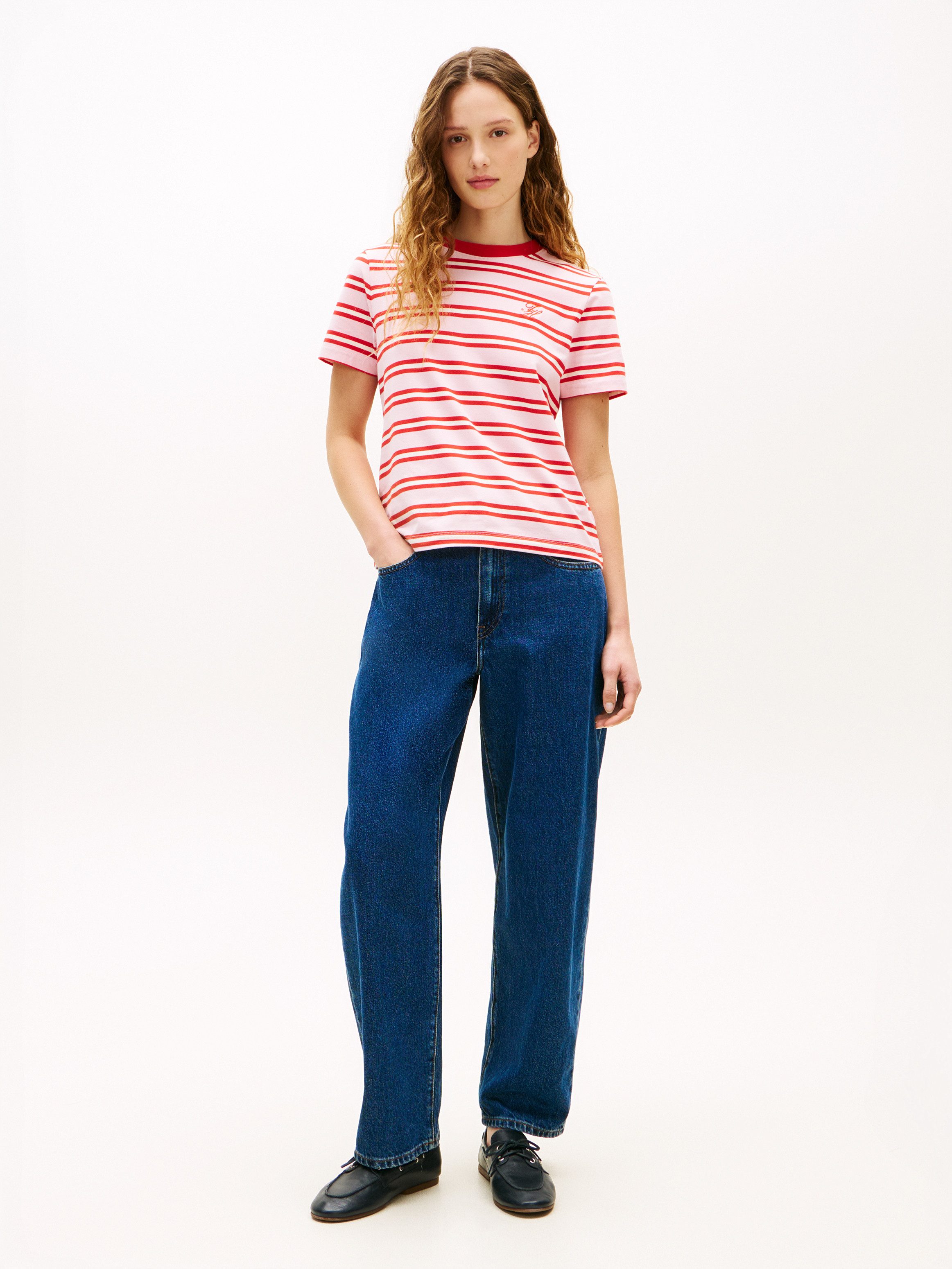 Tommy Hilfiger Kurzarmshirt TH SCRIPT REGULAR C-NECK SHORT SLEEVE TEE