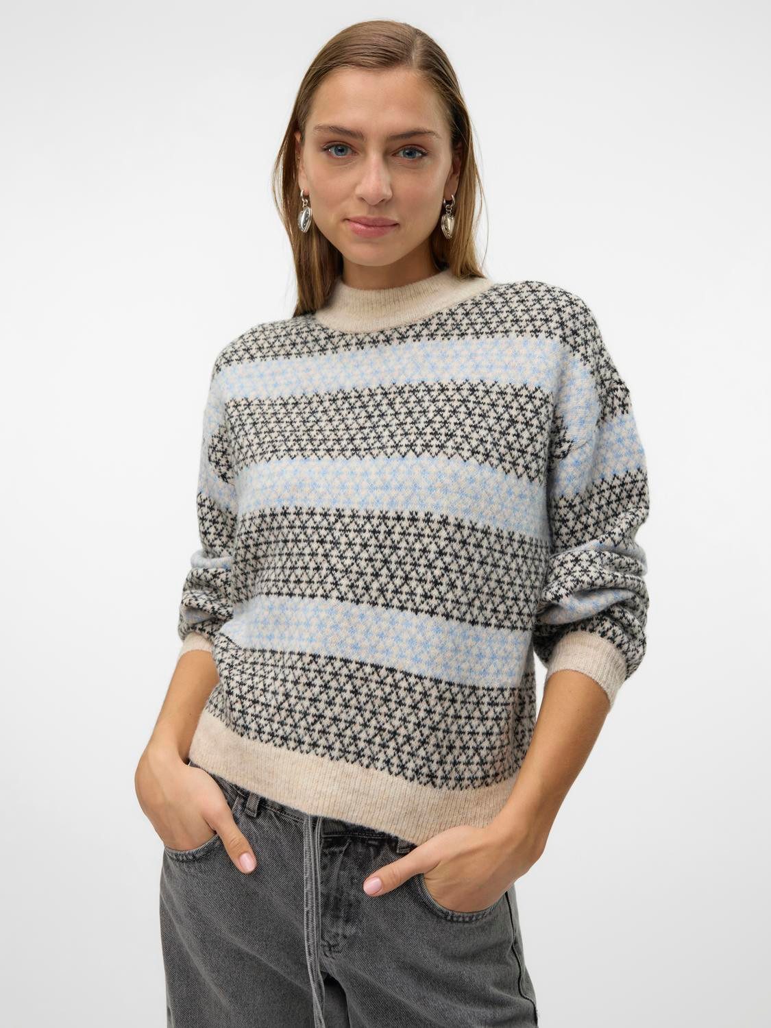 Strickpullover VMTRIXIE LS HIGHNECK PULLOVER GA BOO