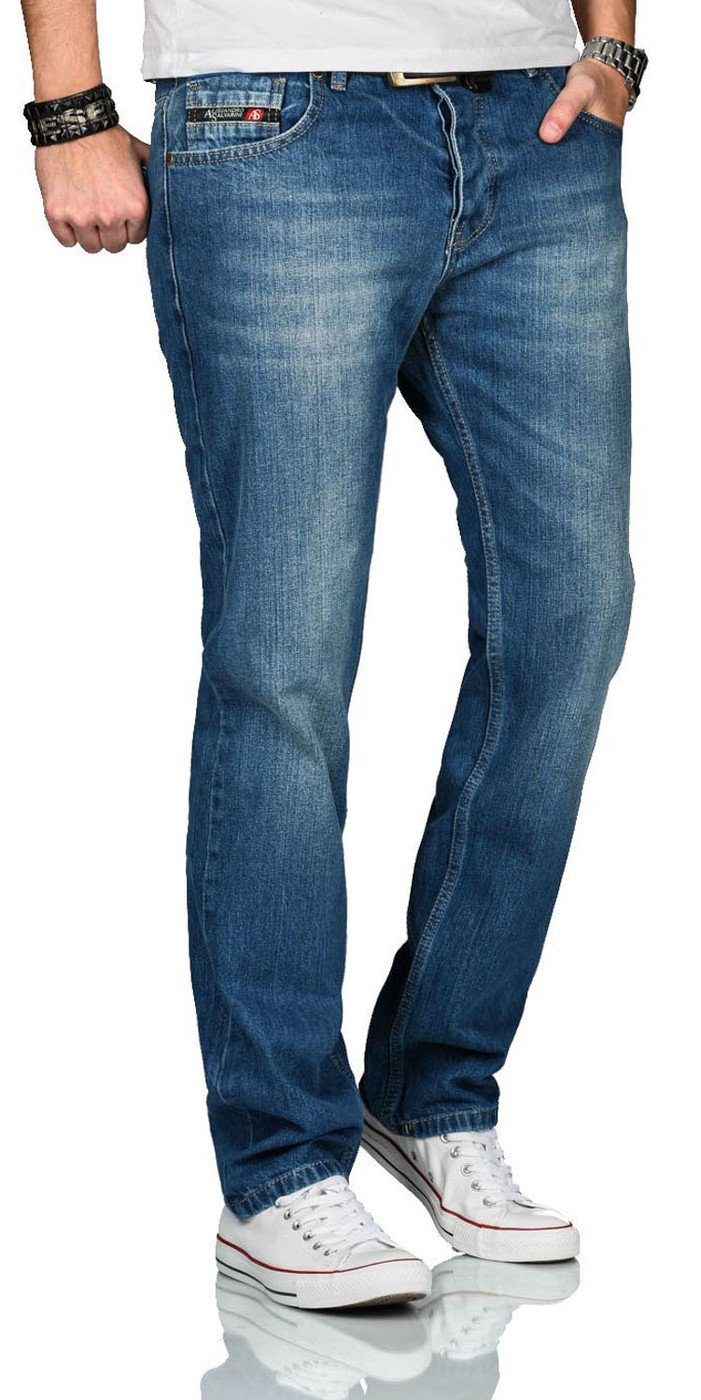 Alessandro Salvarini Straight-Jeans Herren Comfort Fit – Baumwolljeans im 5-Pocket-Style Klassische Jeans aus 100 % Baumwolle mit Knopfleiste – Bild 2 von 5