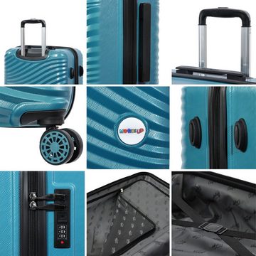 BIGGDESIGN Handgepäck-Trolley Biggdesign Moods Up Koffer Hartschalenkoffer Groß Stahlblau