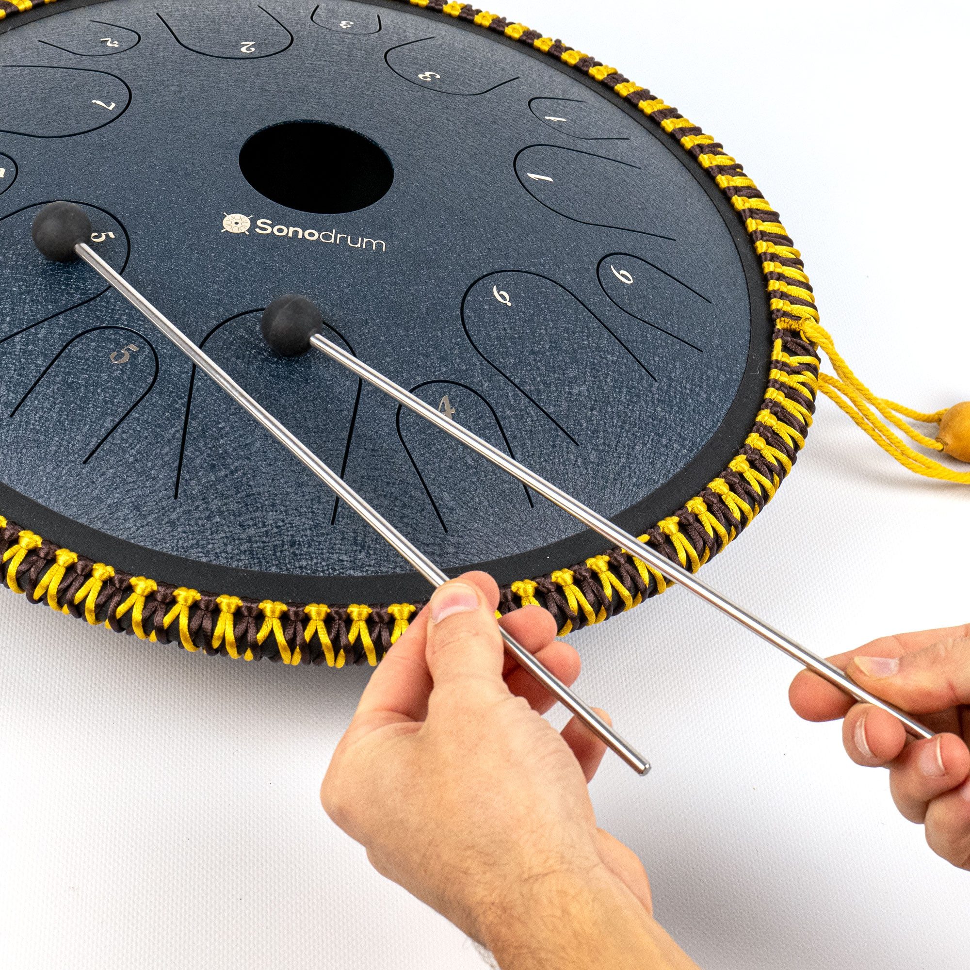 Sonodrum Xylophon Schlägel 30cm Edelstahl Schlägel mit Gummikopf, für Percussion Instrumente