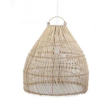 Casa Moro Deckenleuchten Rattan Lampe NORA Boho Chic Pendelleuchte in Natur Beige, ohne Leuchtmittel, handgefertigte Pendelleuchte in Tropfen Form