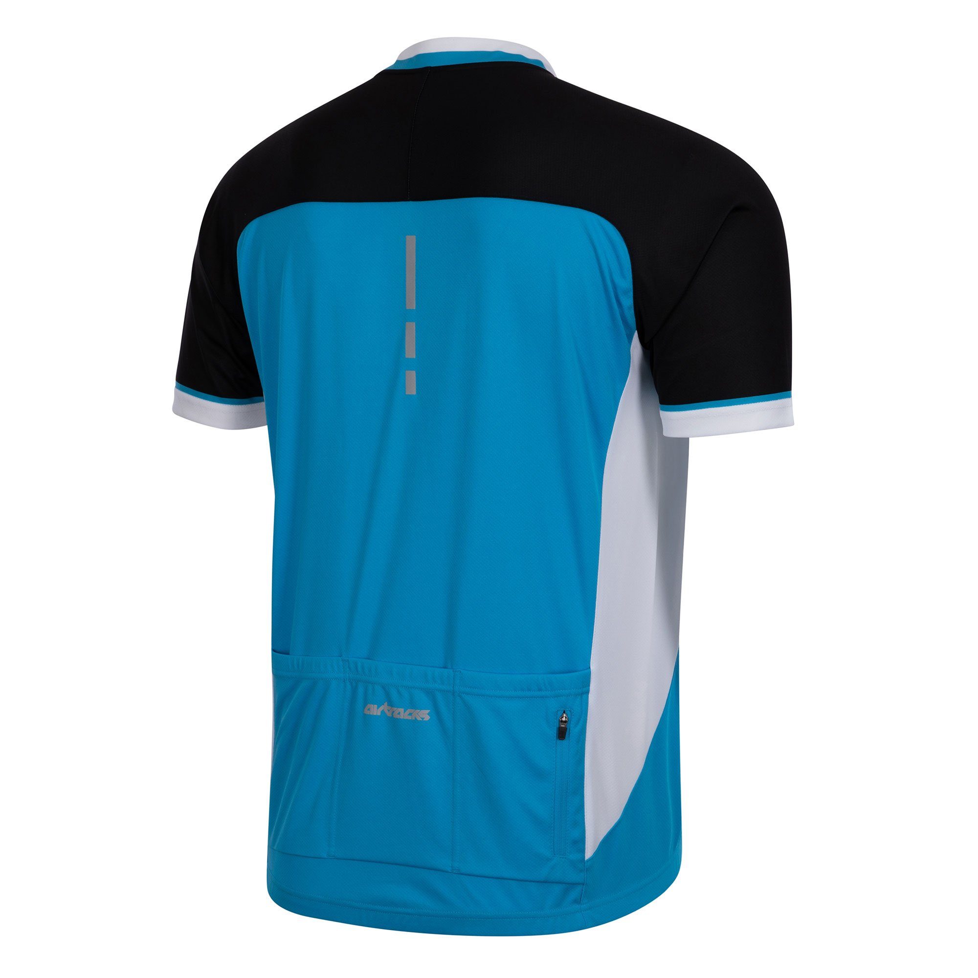 Radtrikot Herren XL XXL Kurzarm mit Pro Fahrradtrikot Jersey Anti-UV) Dry T L & II (atmungsaktives Radtrikot Quick XXXL « - S M Airtracks » Blau-Schwarz