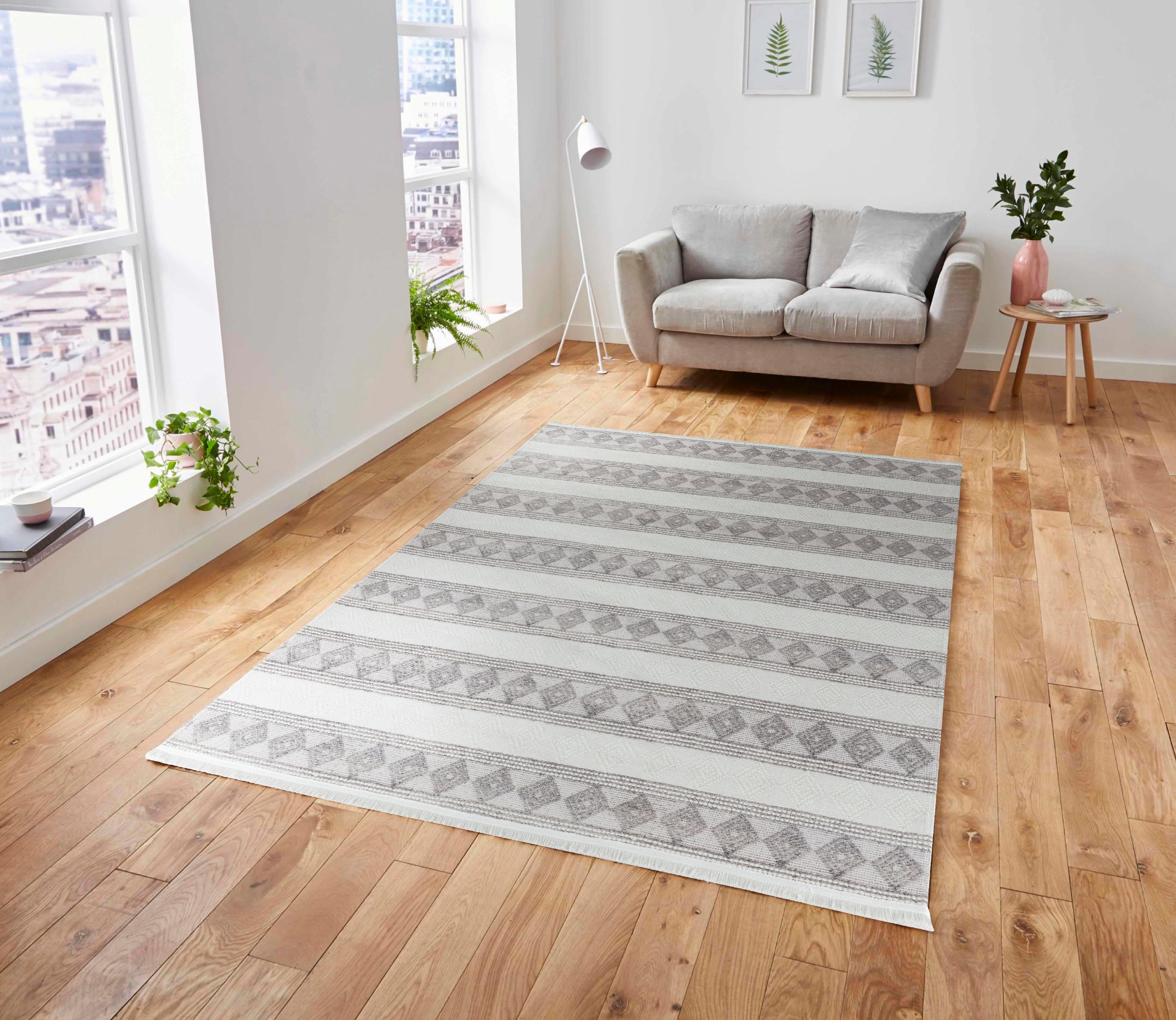 Teppich EFE Sehrazat, Wohnzimmer, Style Scandi rechteckig, 1055, Flachwebteppich, mm, 5 Höhe