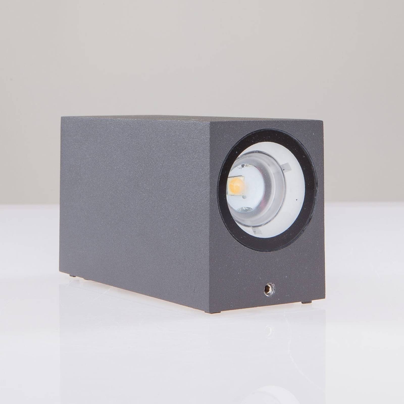 Lucande LED Außen-Wandleuchte Tavi, LED-Lampen, Modern, Aluminium, grafit, 2 flammig, inkl. Leuchtmittel