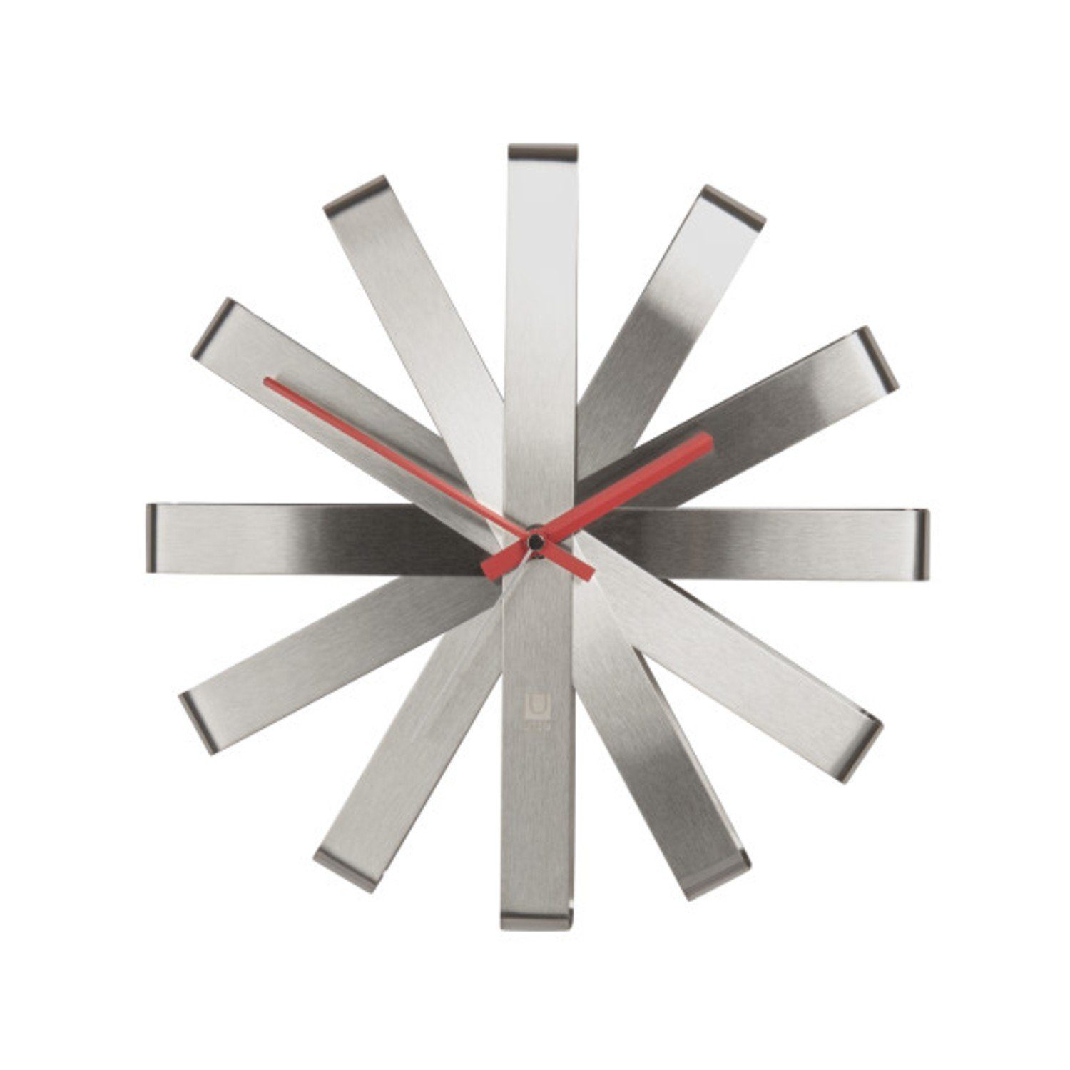 Umbra Wanduhr Umbra Quarz Wanduhr Ribbon Wall Clock silber 11807