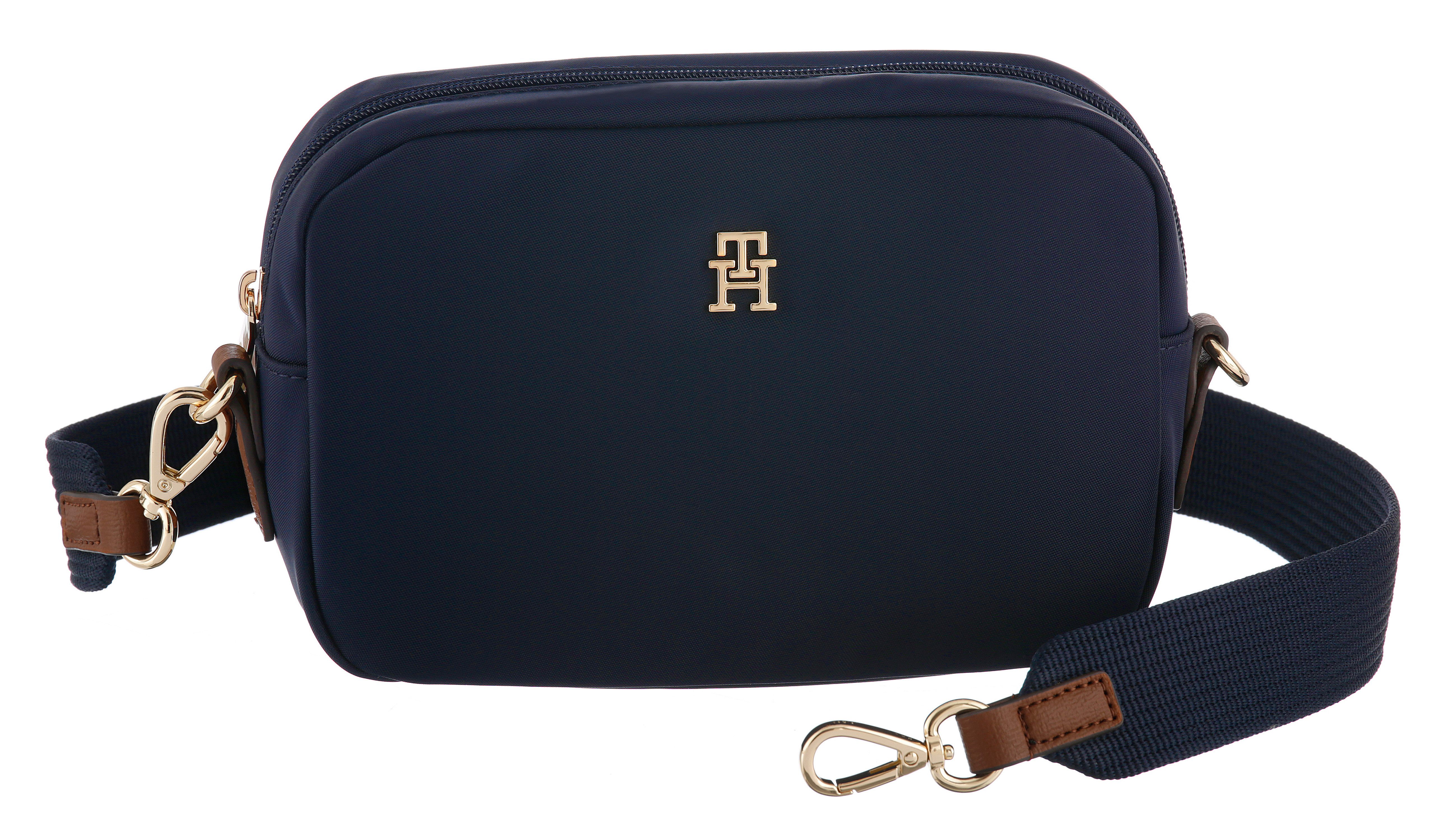 Tommy Hilfiger Mini Bag POPETTE CAMERA BAG, Damen Umhängetasche, Schultertasche mit TH-Schmuckelement