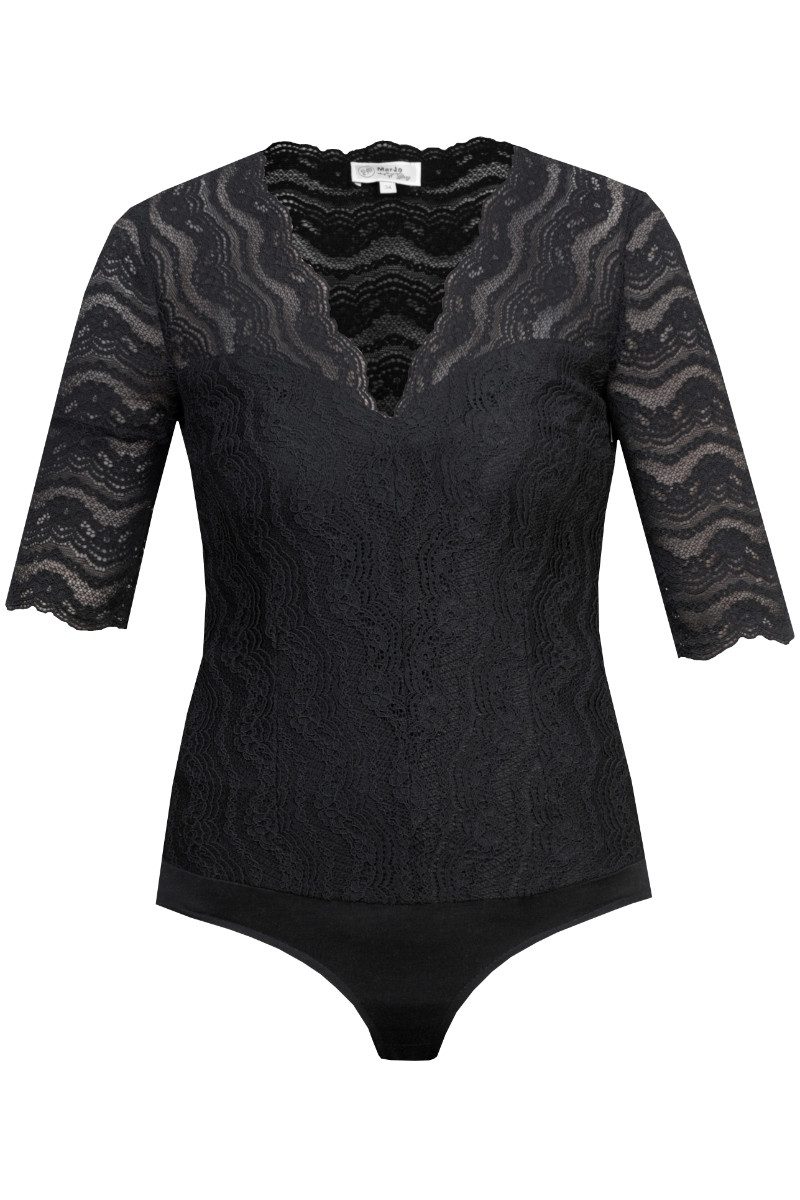 MarJo Blusenbody Blusenbody - GINA-LOTTA - offweiß, schwarz