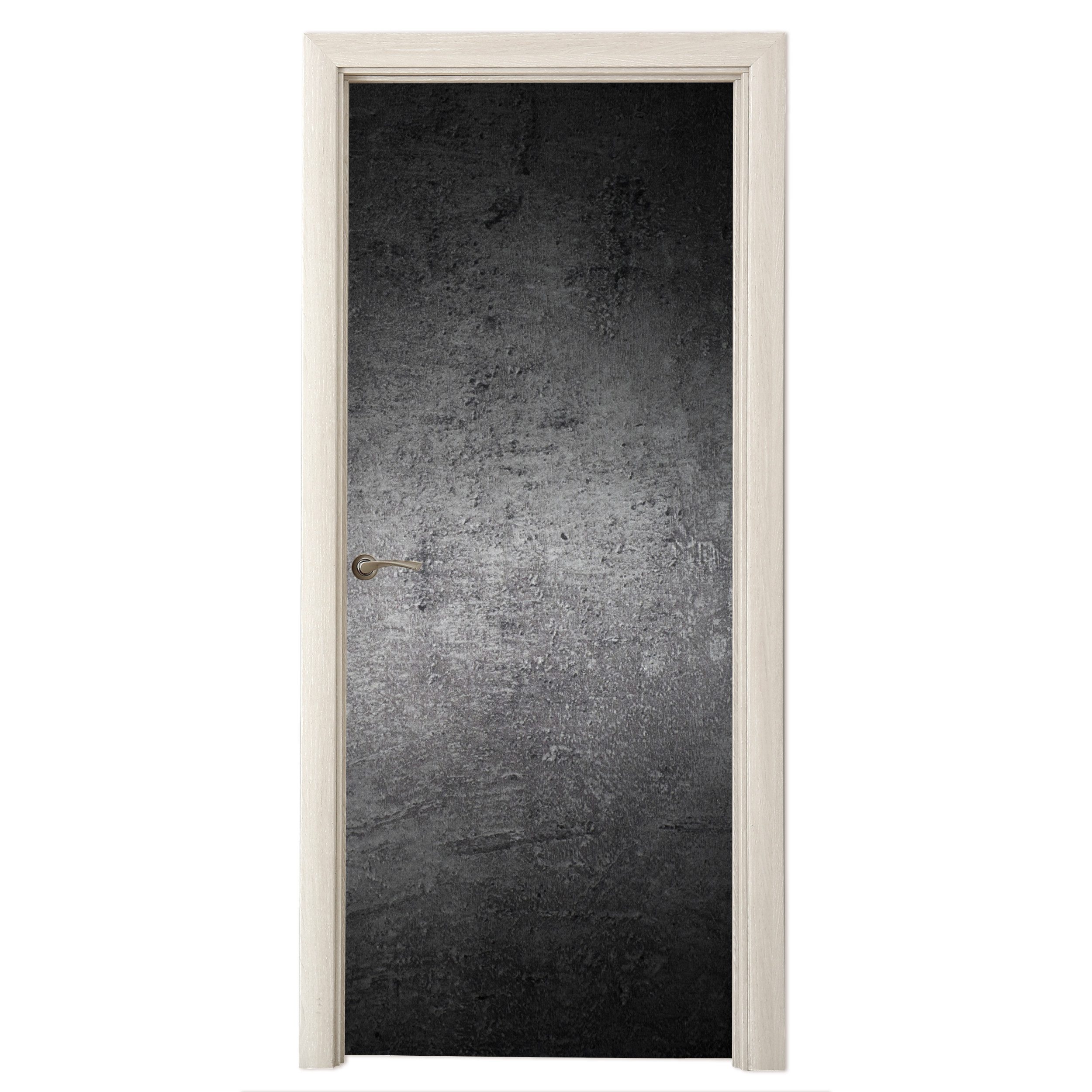 MuchoWow Türtapete Beton - Grau - Retro - Zement - Textur, Matt, bedruckt, (1 St), Selbstklebende Tapete, Folie für Möbel, 70x215 cm