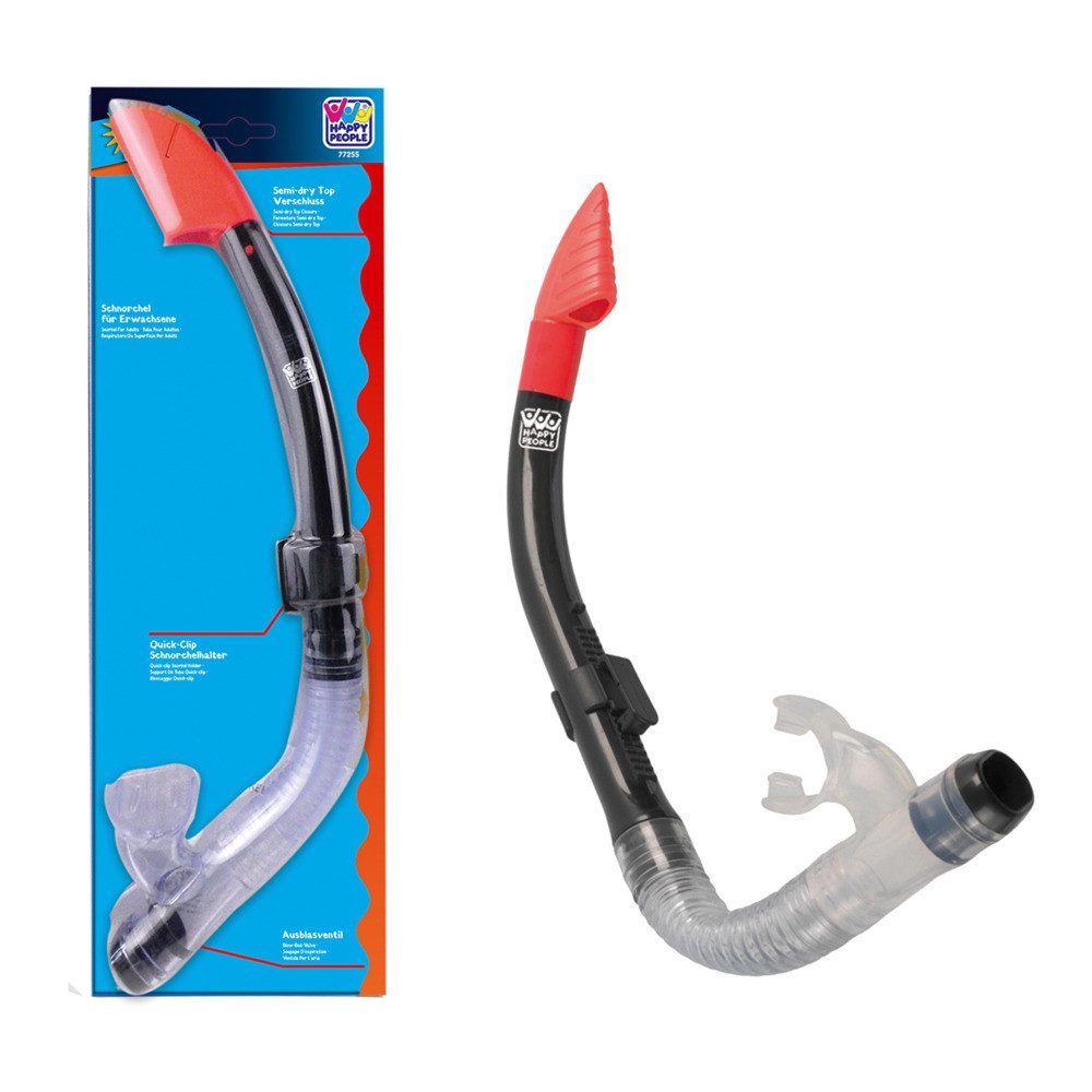 Happy People Schnorchel Schnorchel Erwachsene schwarz/orange/durchsichtig 17x4x46cm