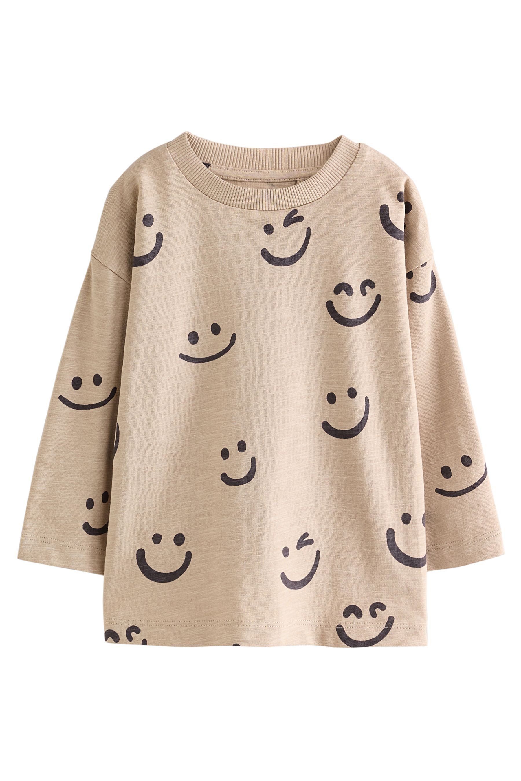 Next Langarmshirt Langarmshirt mit durchgehendem Print, günstig online kaufen