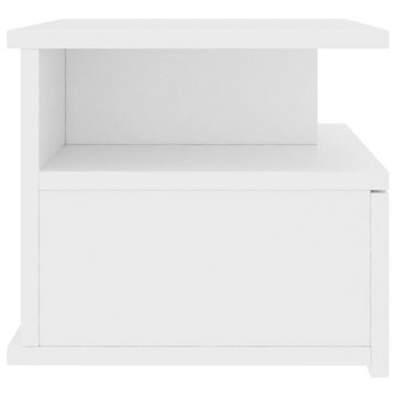 furnicato Nachttisch Hängender Weiß 40x31x27 cm Holzwerkstoff