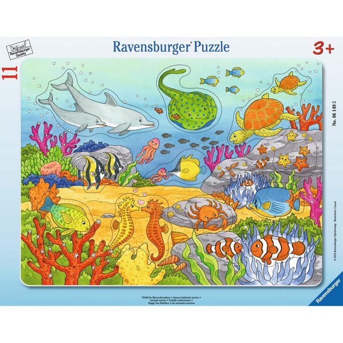 Ravensburger Puzzle Fröhliche Meeresbewohner 11 Puzzleteile