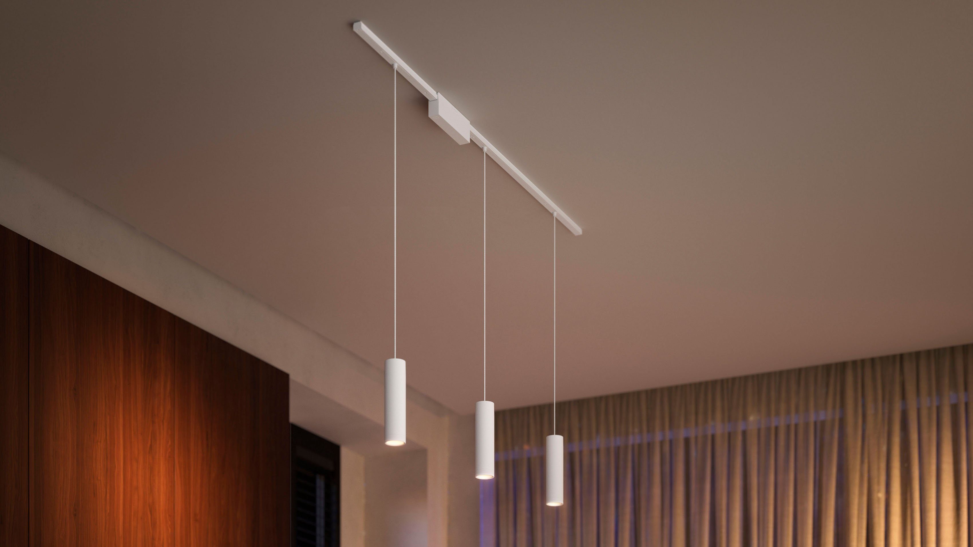 Philips Hue LED LED Perifo, Schienensystem fest Pendelleuchte Farbwechsler, integriert, Dimmer