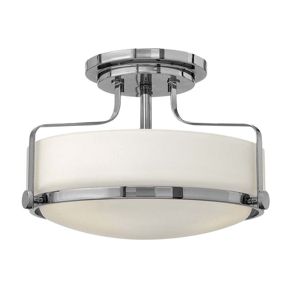 Elstead LIGHTING Deckenleuchte, Leuchtmittel nicht inklusive, Deckenleuchte Lampe Wohnzimmerleuchte Glas Stahl Chrom Retro D