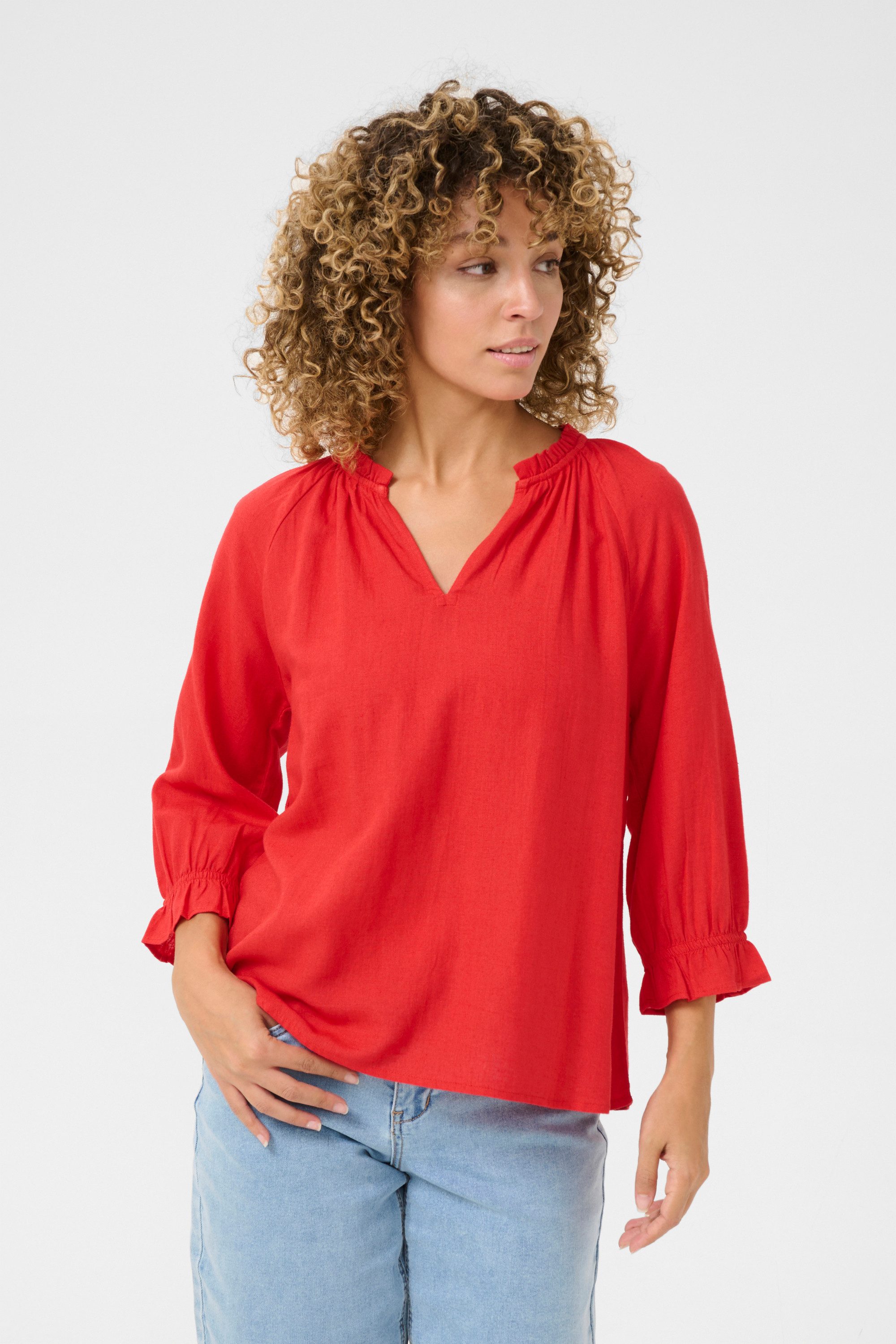 Cream Langarmbluse Langarm-Bluse CRVenta