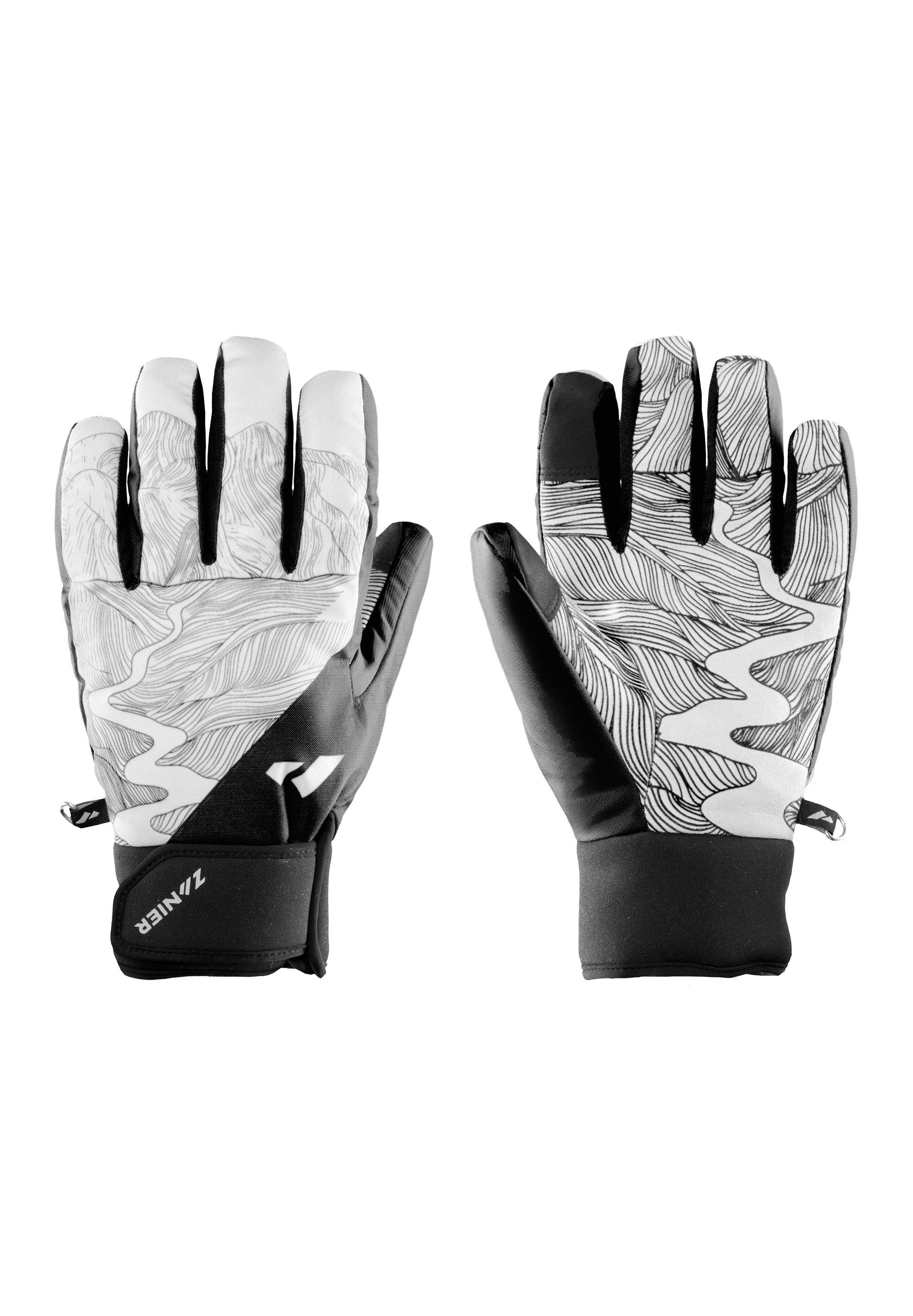 - Black gloves FREE.GTX on White Multisporthandschuhe focus We Zanier