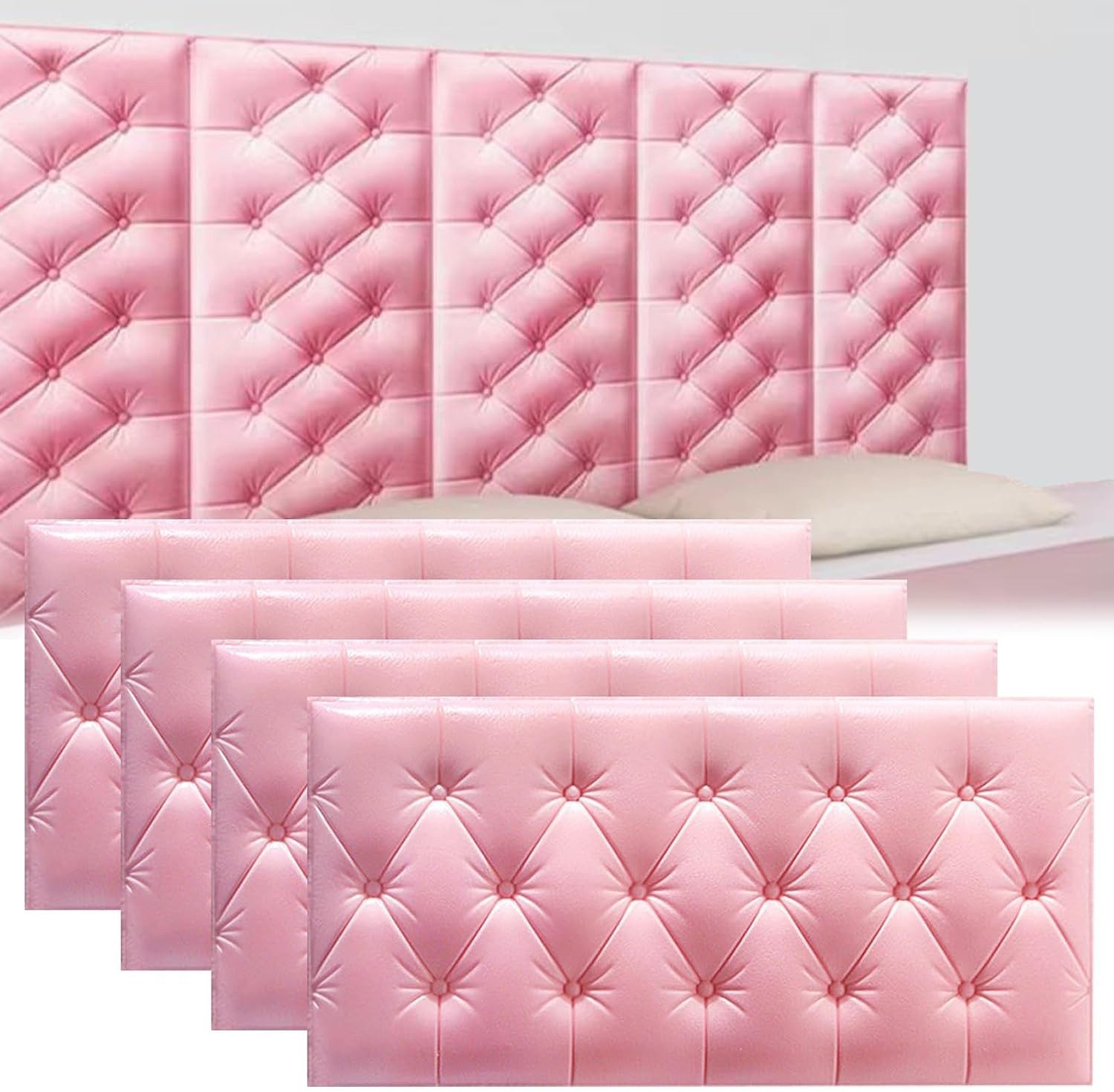Agger 3D Wandpaneel 5er-Set selbstklebende 3D-Diamant-Schaumstoff-Wandpaneele