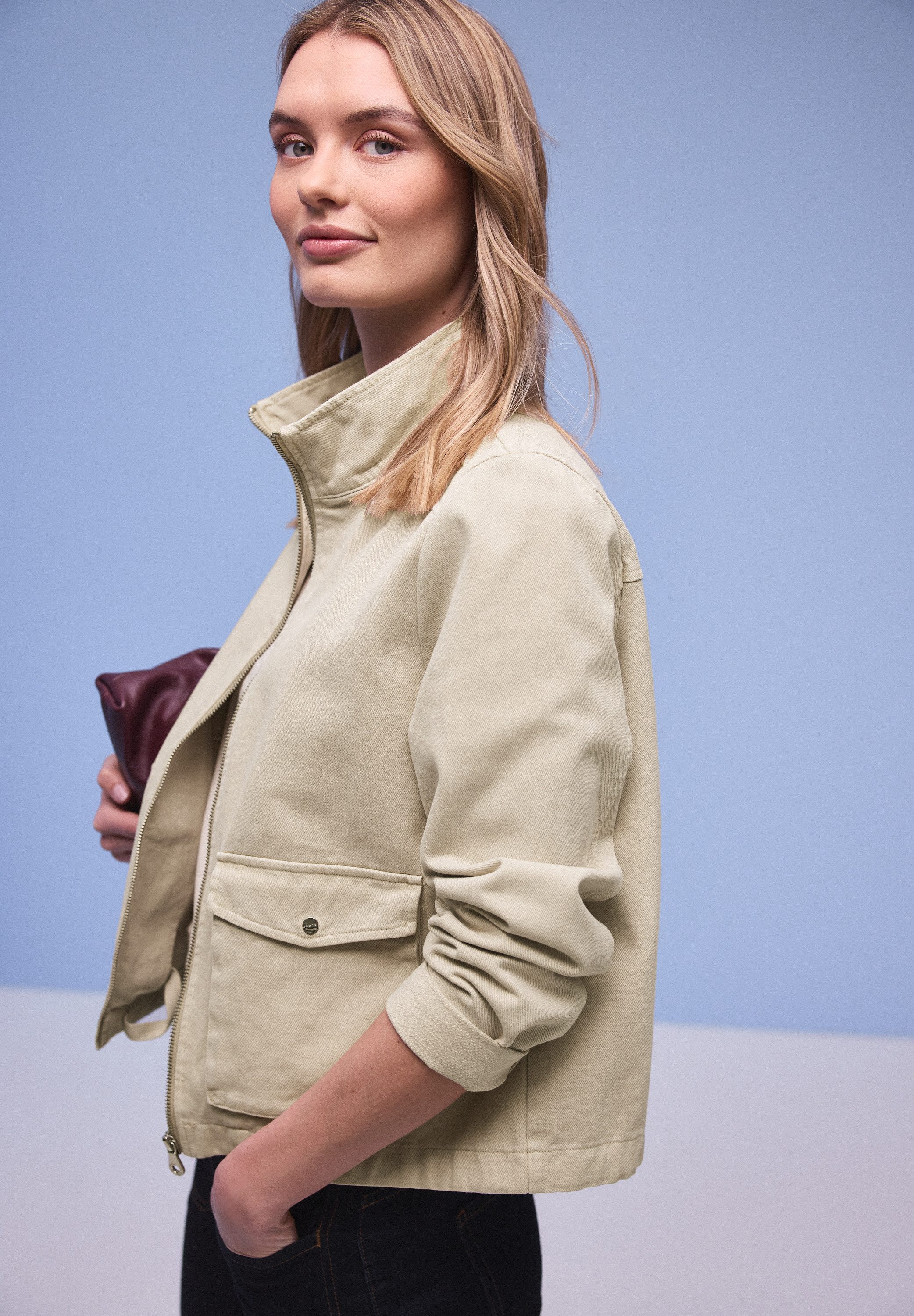STREET ONE Kurzjacke aus reiner Baumwolle