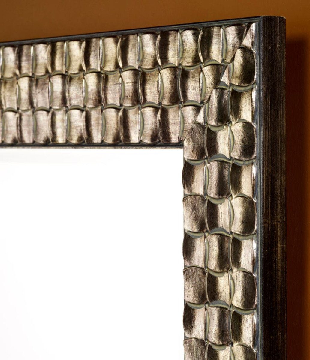 H. Padrino Wohnzimmer x - 78 Luxus Silber Wandspiegel Spiegel Wandspiegel 168 Casa cm