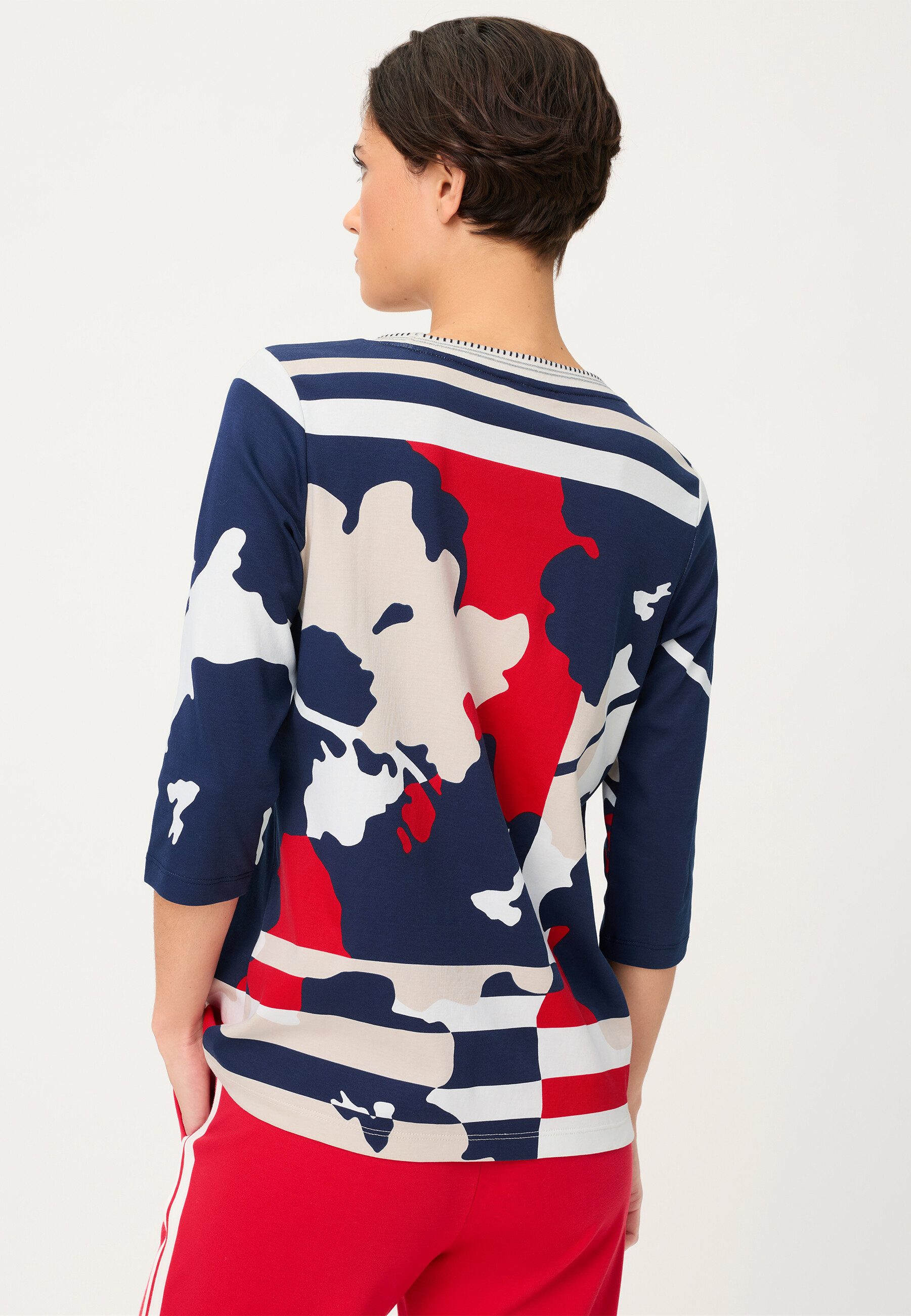 Olsen T-Shirt Shirt mit Panneaux-Print günstig online kaufen